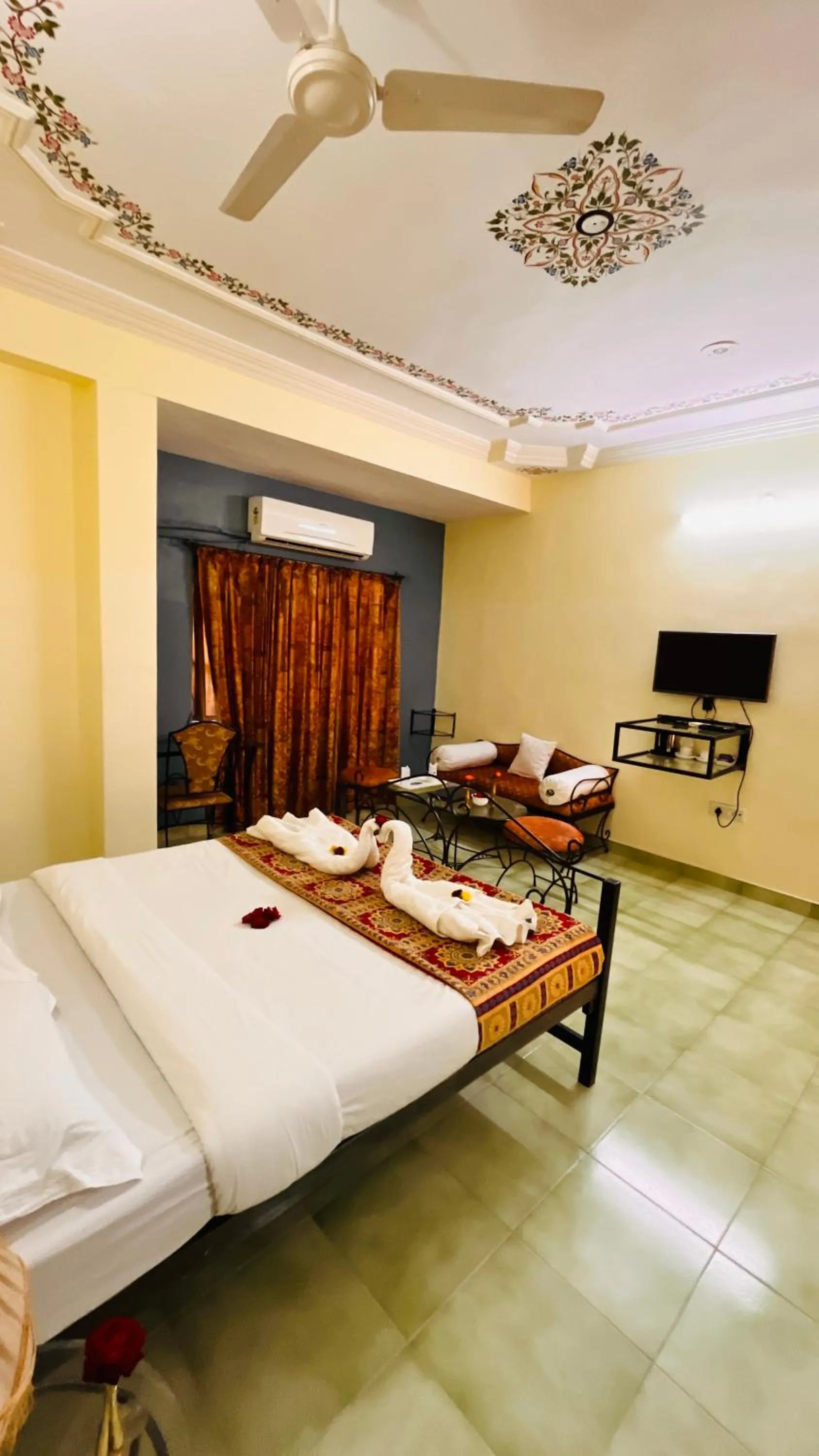 Bedroom, Bed in Hotel Master Paradise, Pushkar, Rajasthan , INDIA