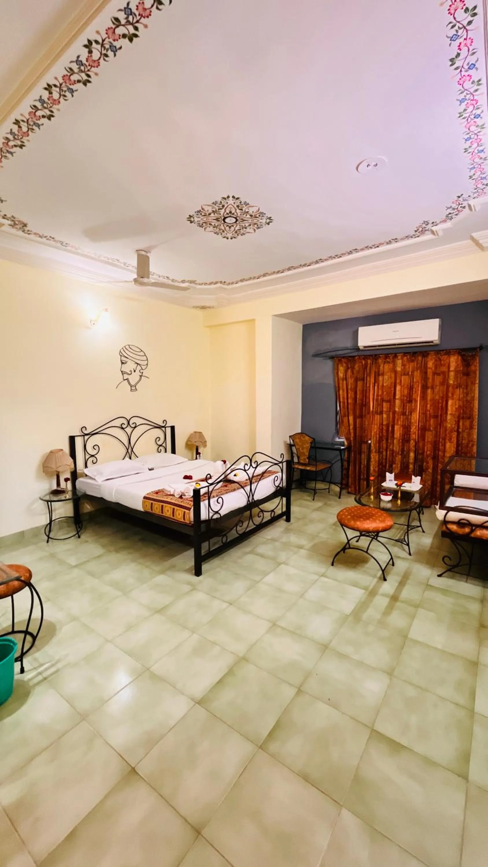Bedroom, Bed in Hotel Master Paradise, Pushkar, Rajasthan , INDIA