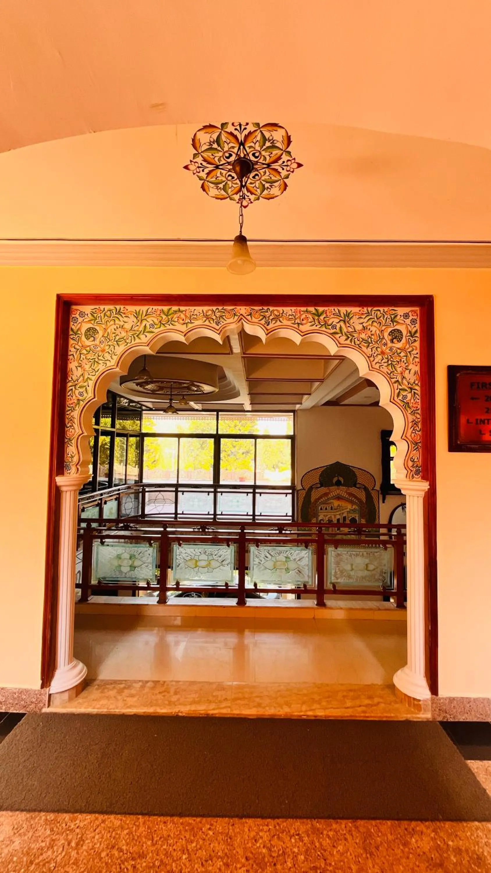 Decorative detail in Hotel Master Paradise, Pushkar, Rajasthan , INDIA