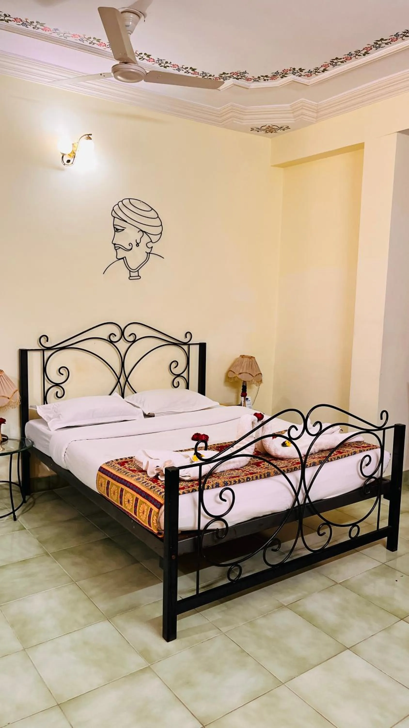 Bedroom, Bed in Hotel Master Paradise, Pushkar, Rajasthan , INDIA
