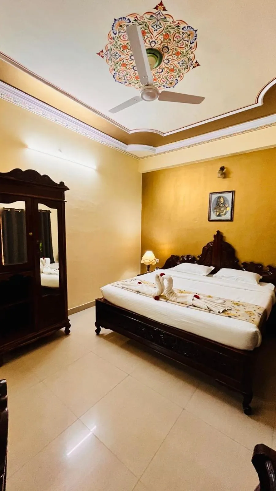 Bed in Hotel Master Paradise, Pushkar, Rajasthan , INDIA