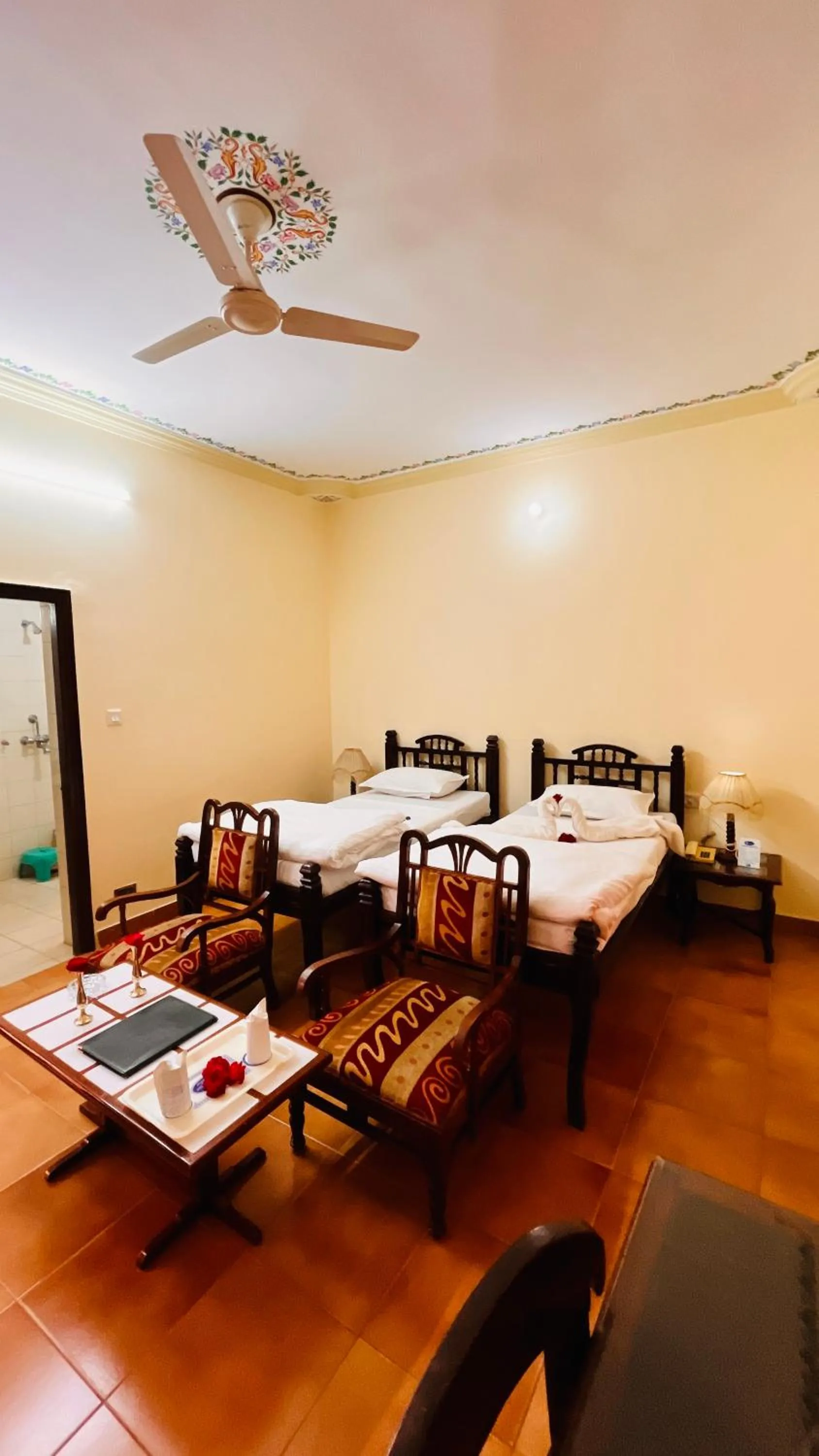 Bed in Hotel Master Paradise, Pushkar, Rajasthan , INDIA