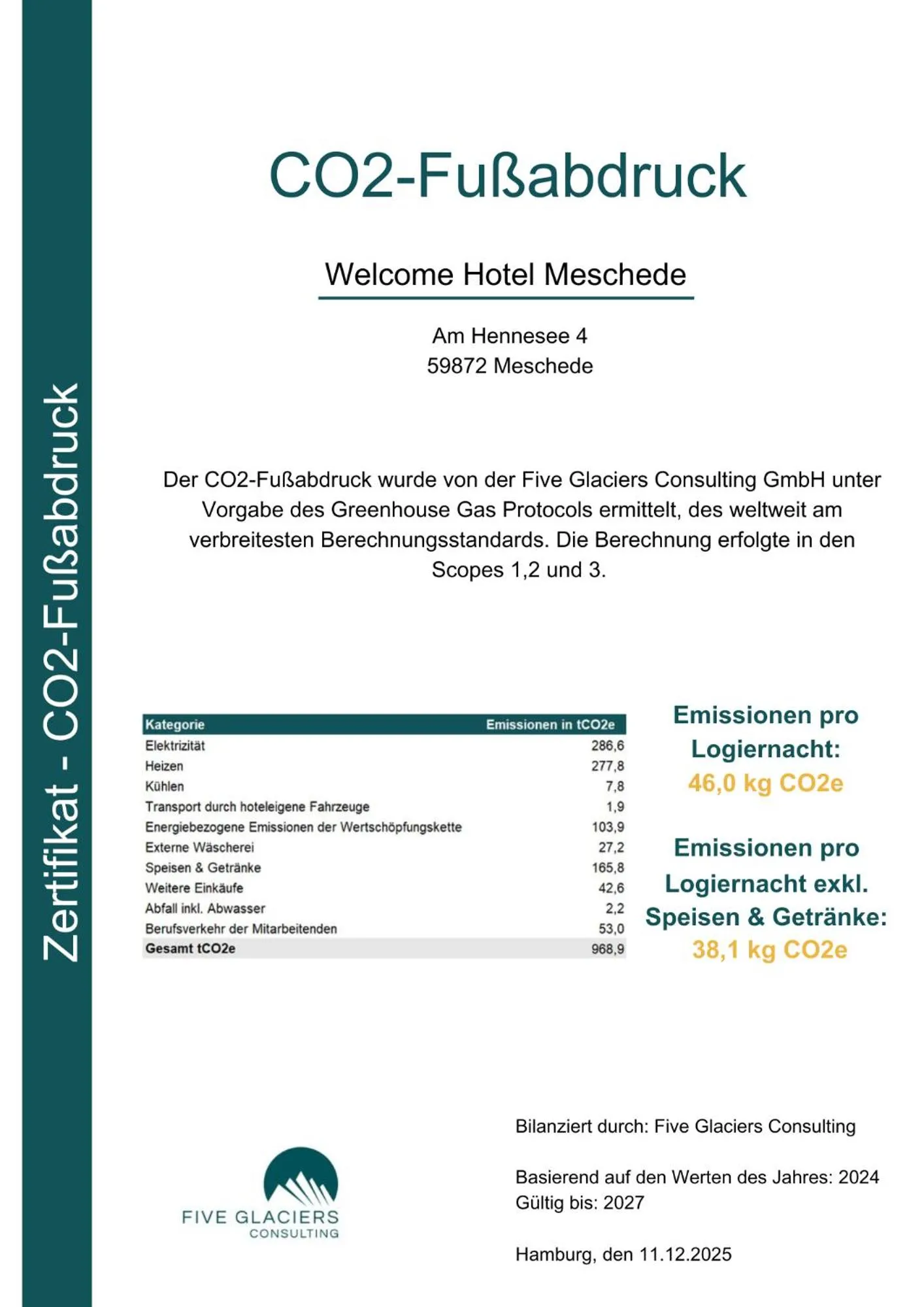 Logo/Certificate/Sign in Welcome Hotel Meschede Hennesee
