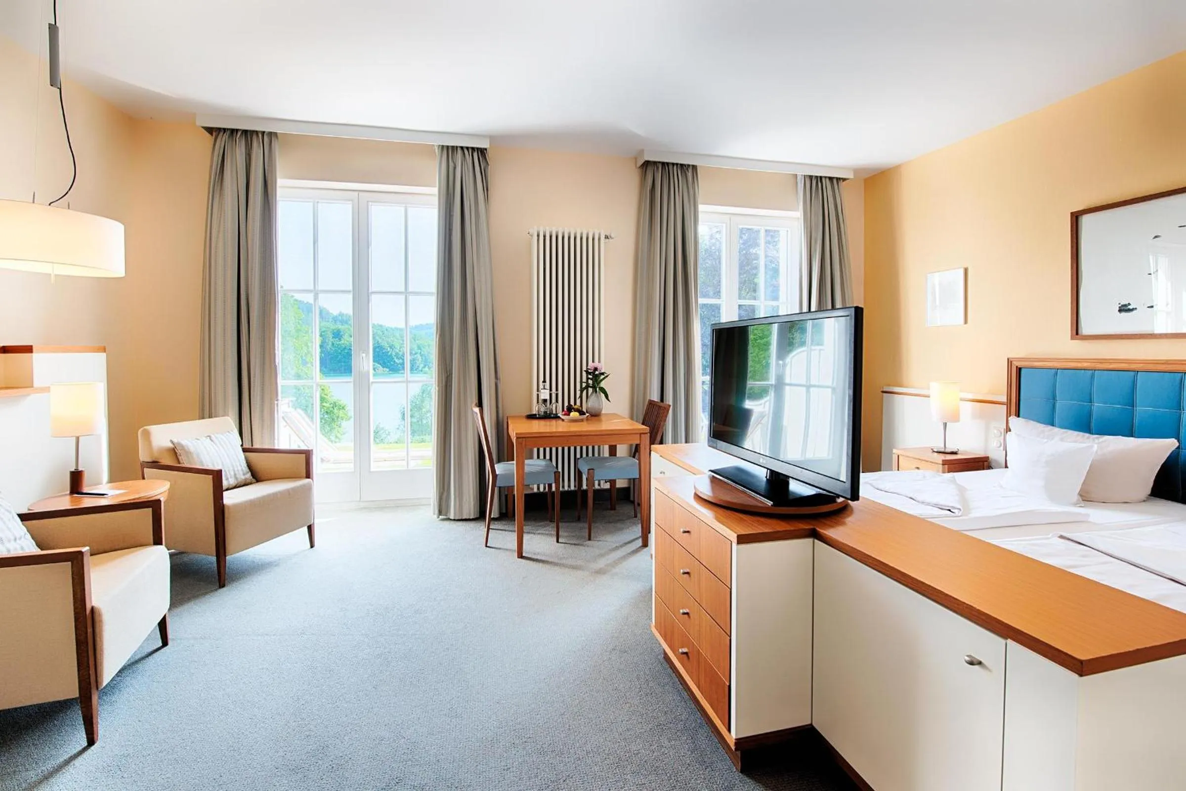 Photo of the whole room, Bed in Welcome Hotel Meschede Hennesee