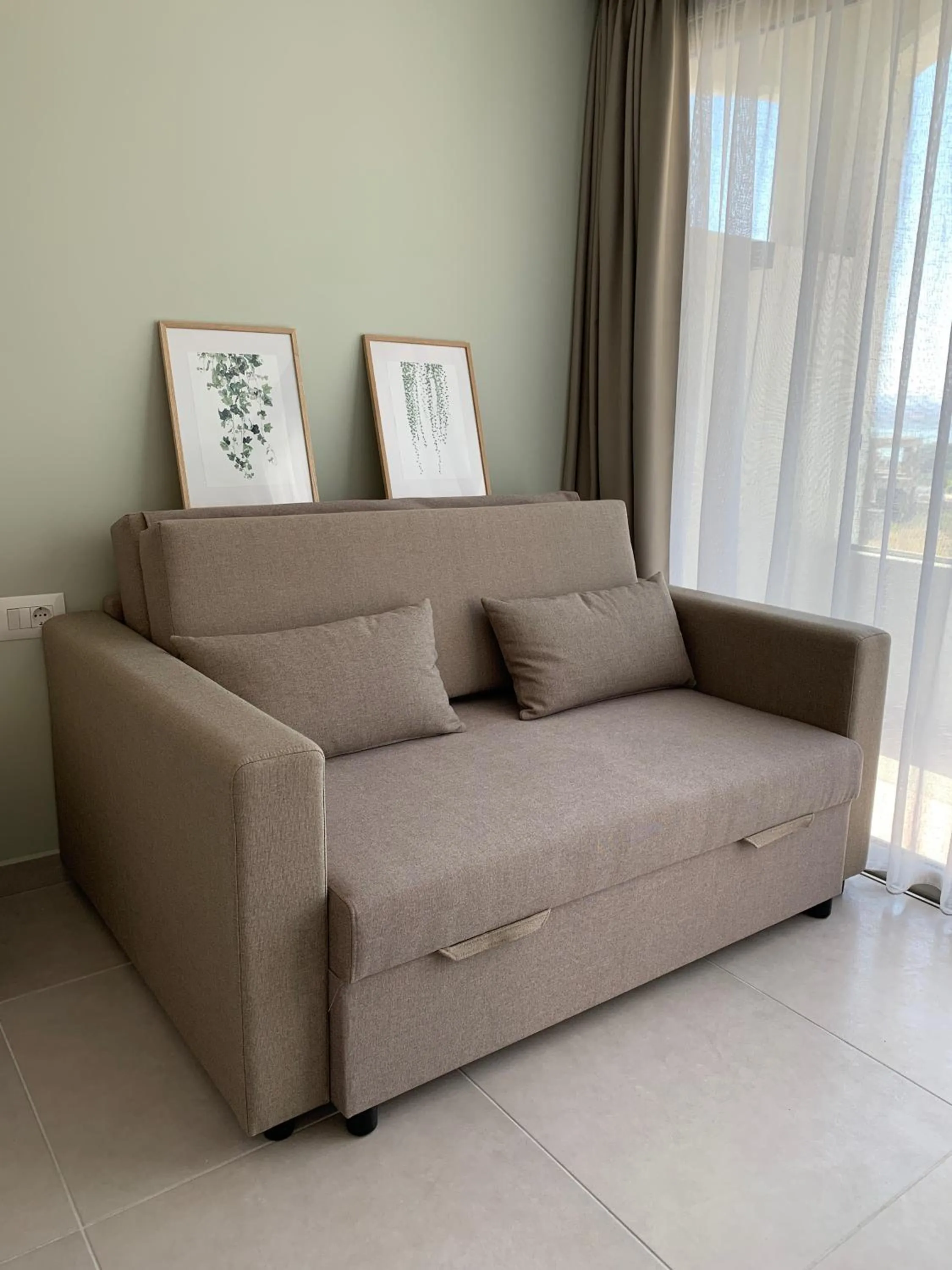 Bed in Pals Studios Pefkos