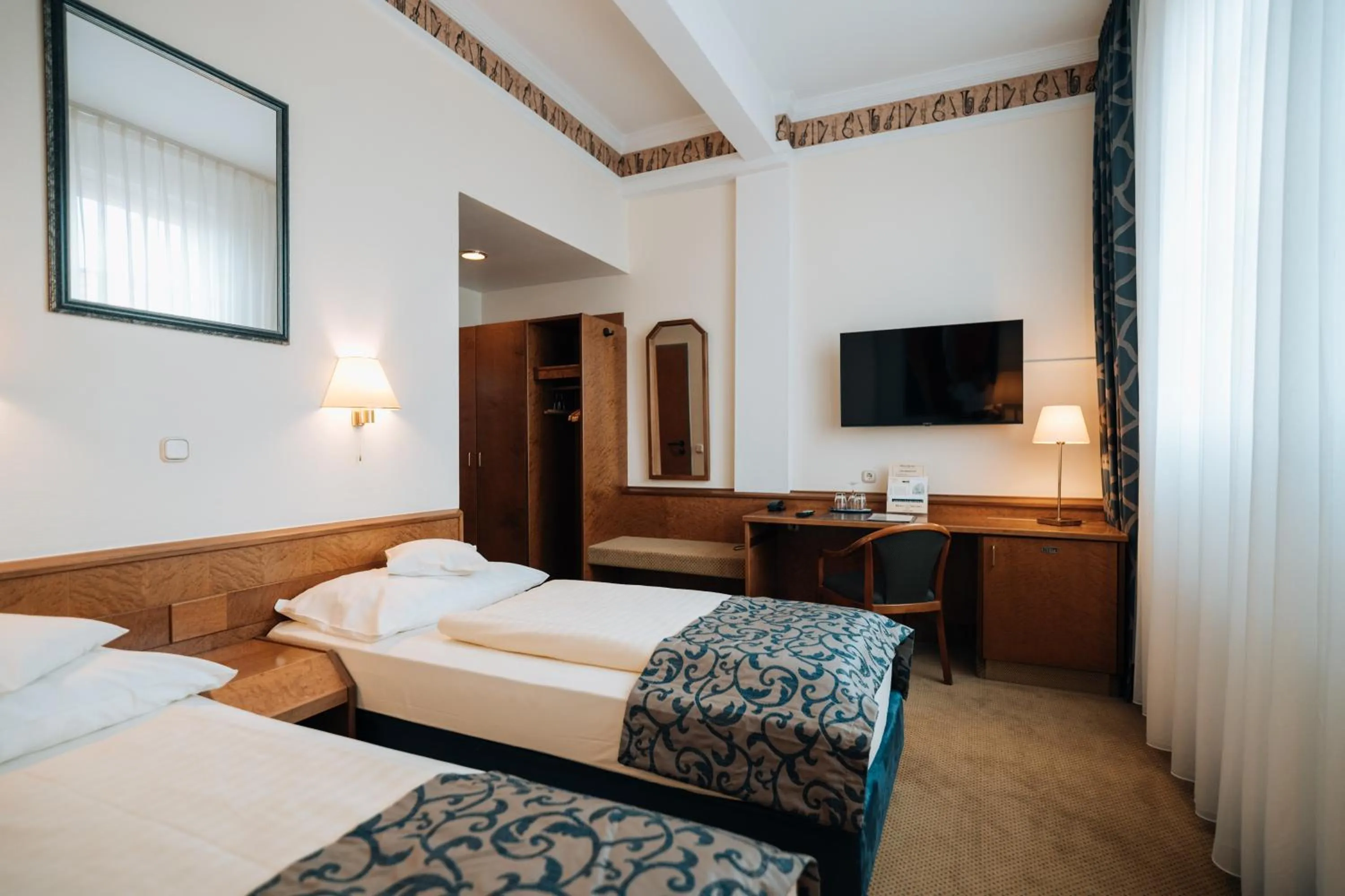 Bed in Hotel Viktoria