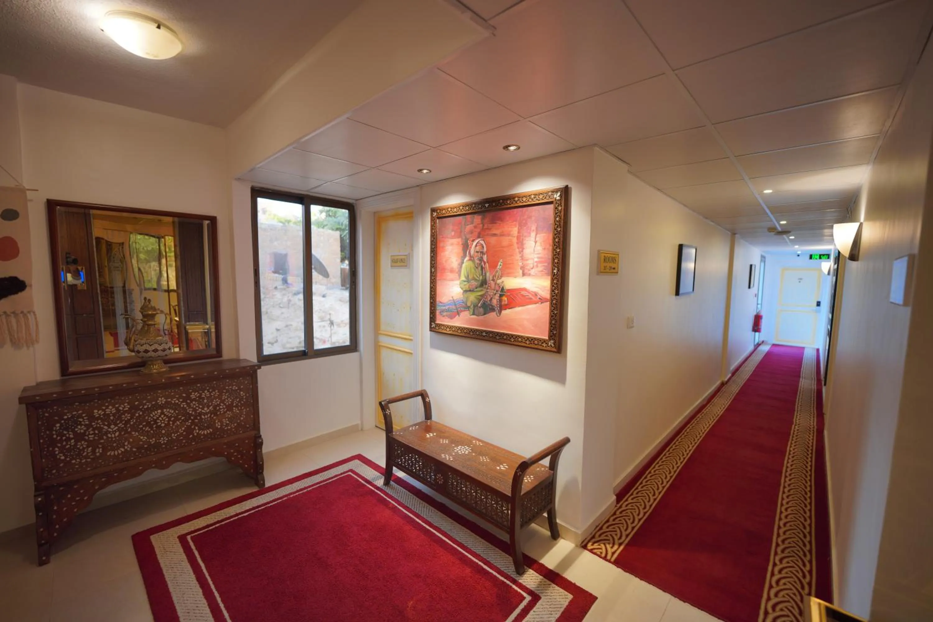Seating area in Petra Plaza Hotel