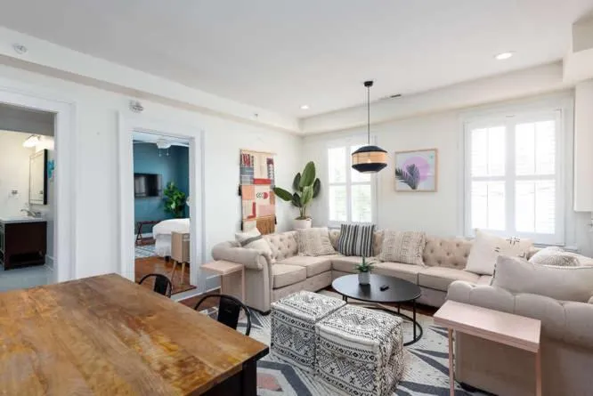 Living room in The Quarters on Spring