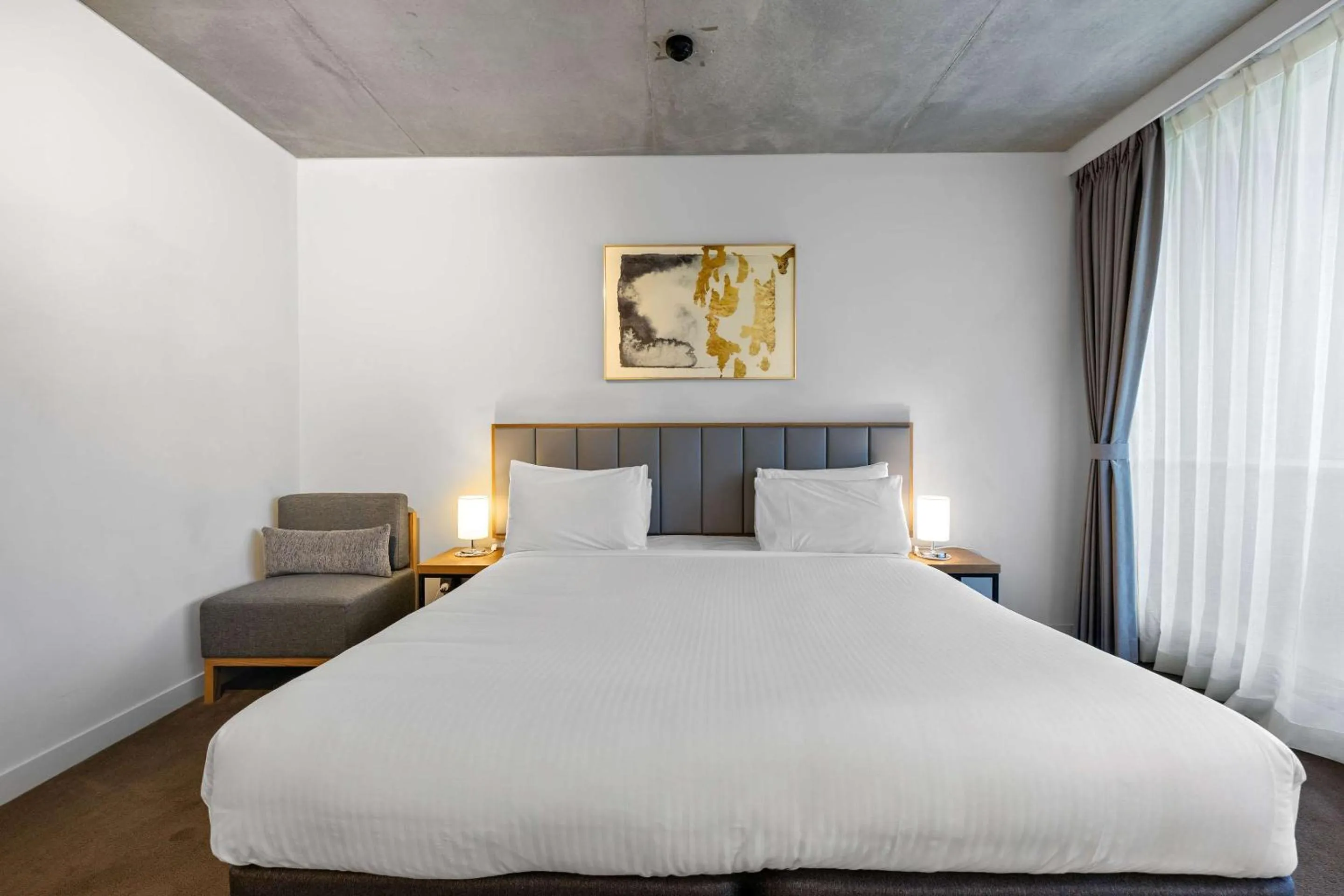 Bedroom, Bed in Clarion Apartments South Melbourne