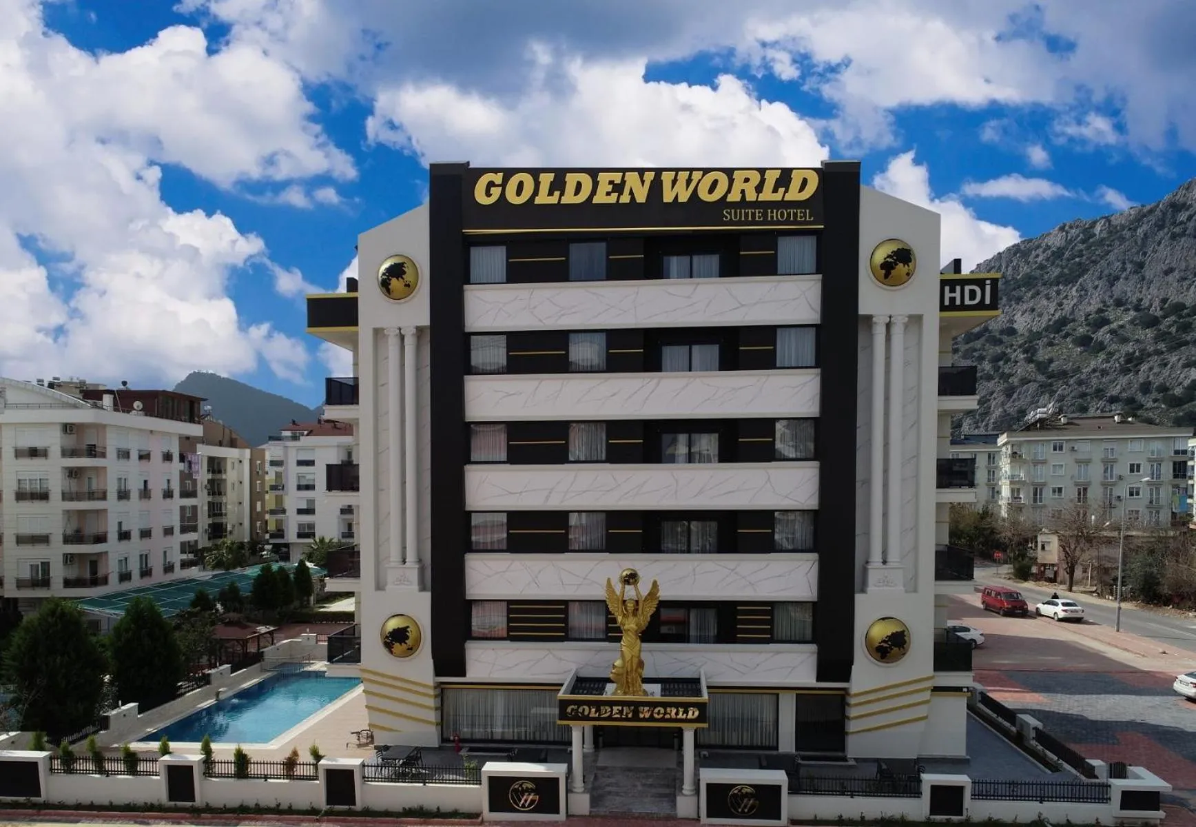 Property building in Golden World Suite Hotel