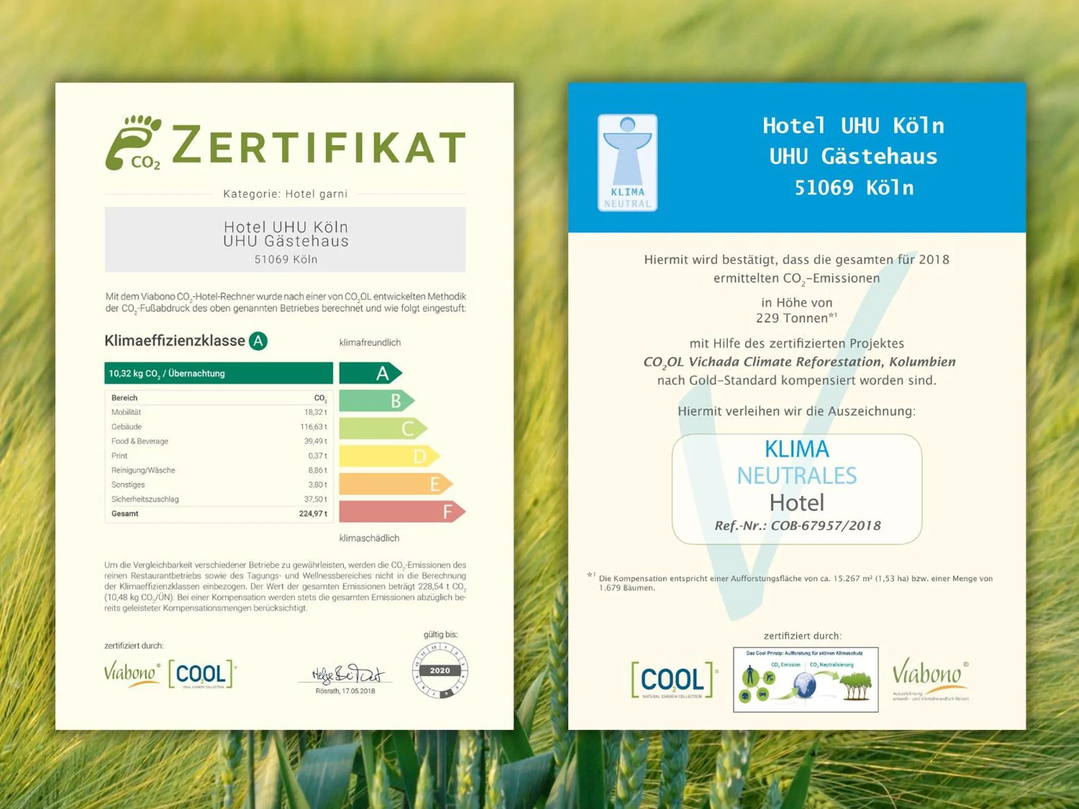 Certificate/Award in Hotel Uhu Garni - Superior