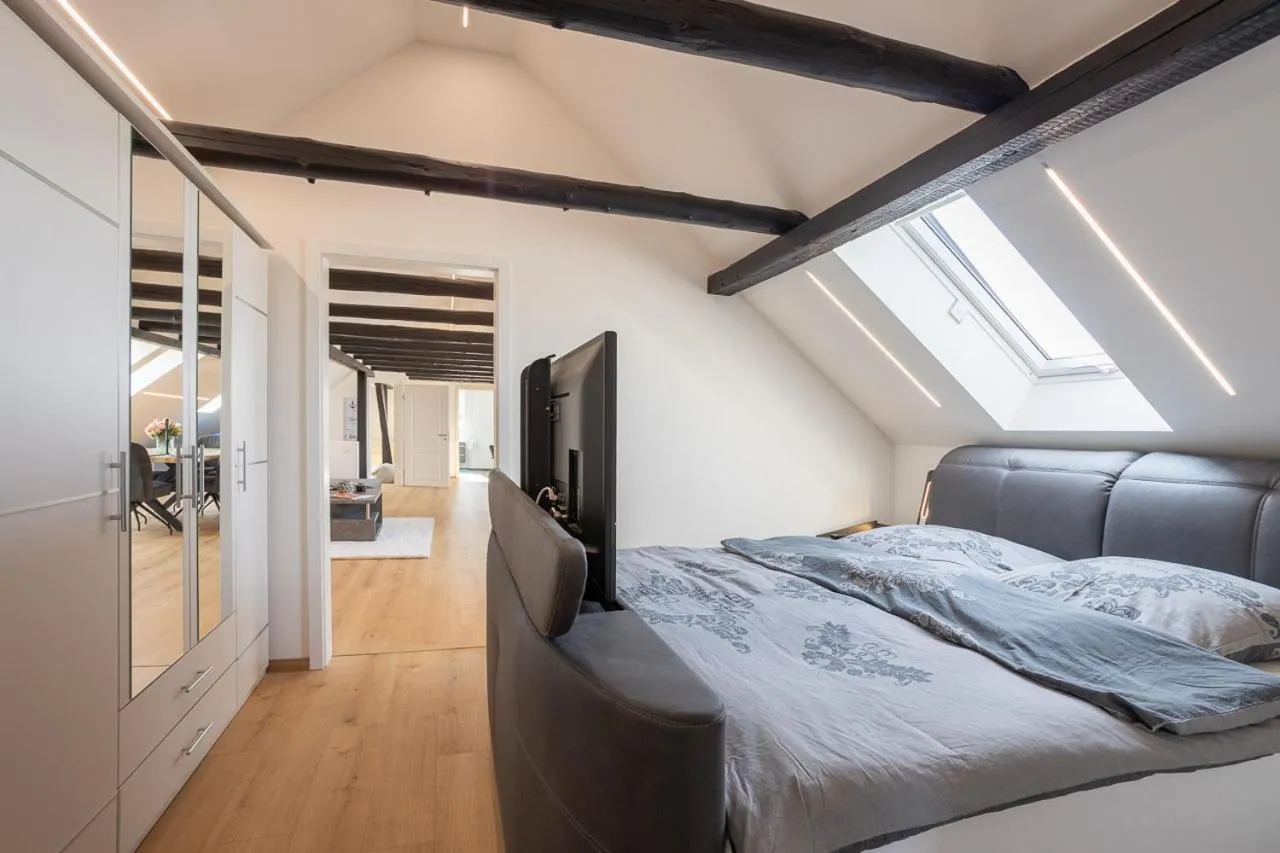 Bed in Familien- und Aparthotel Strandhof