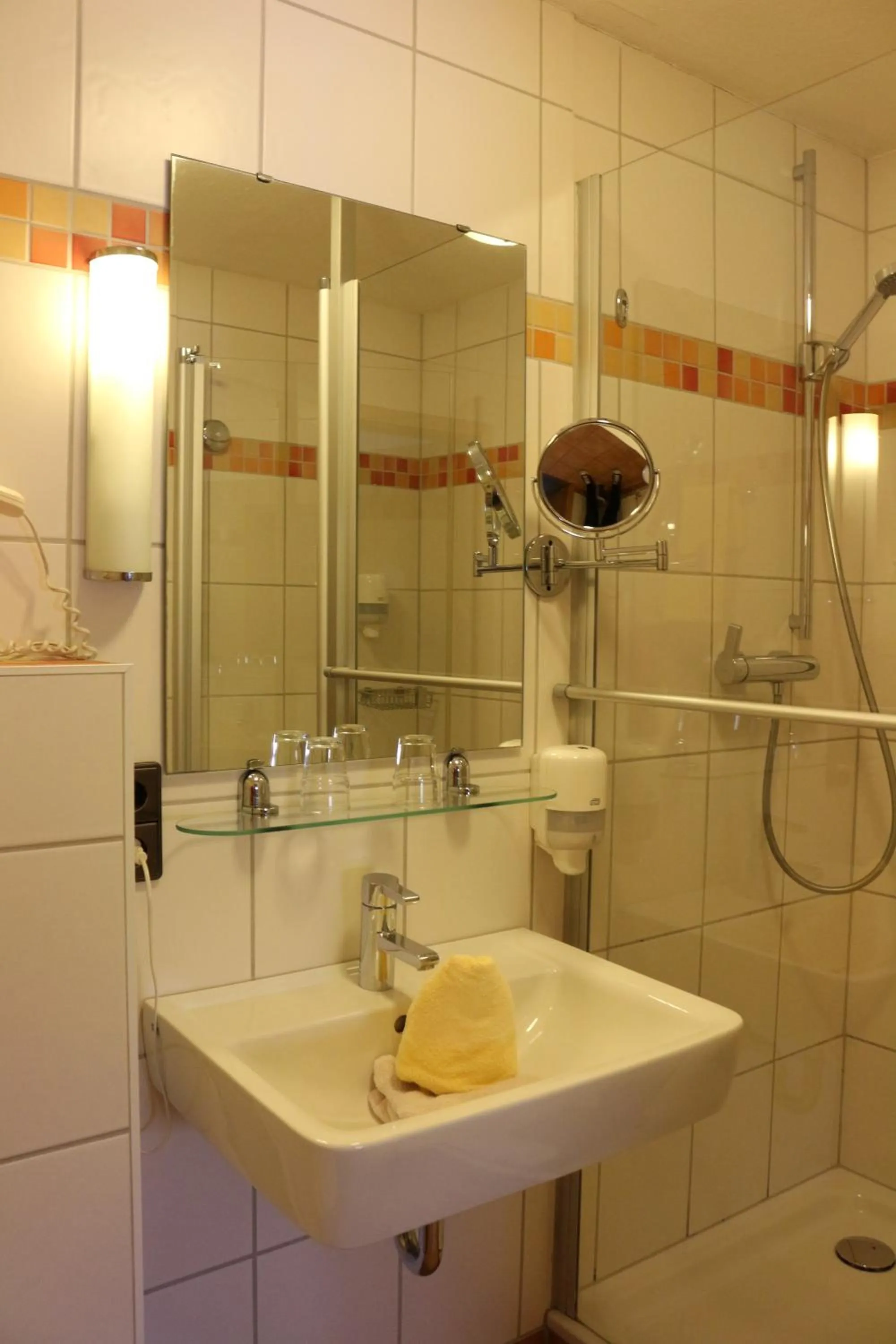 Shower in Hotel Steinhagen