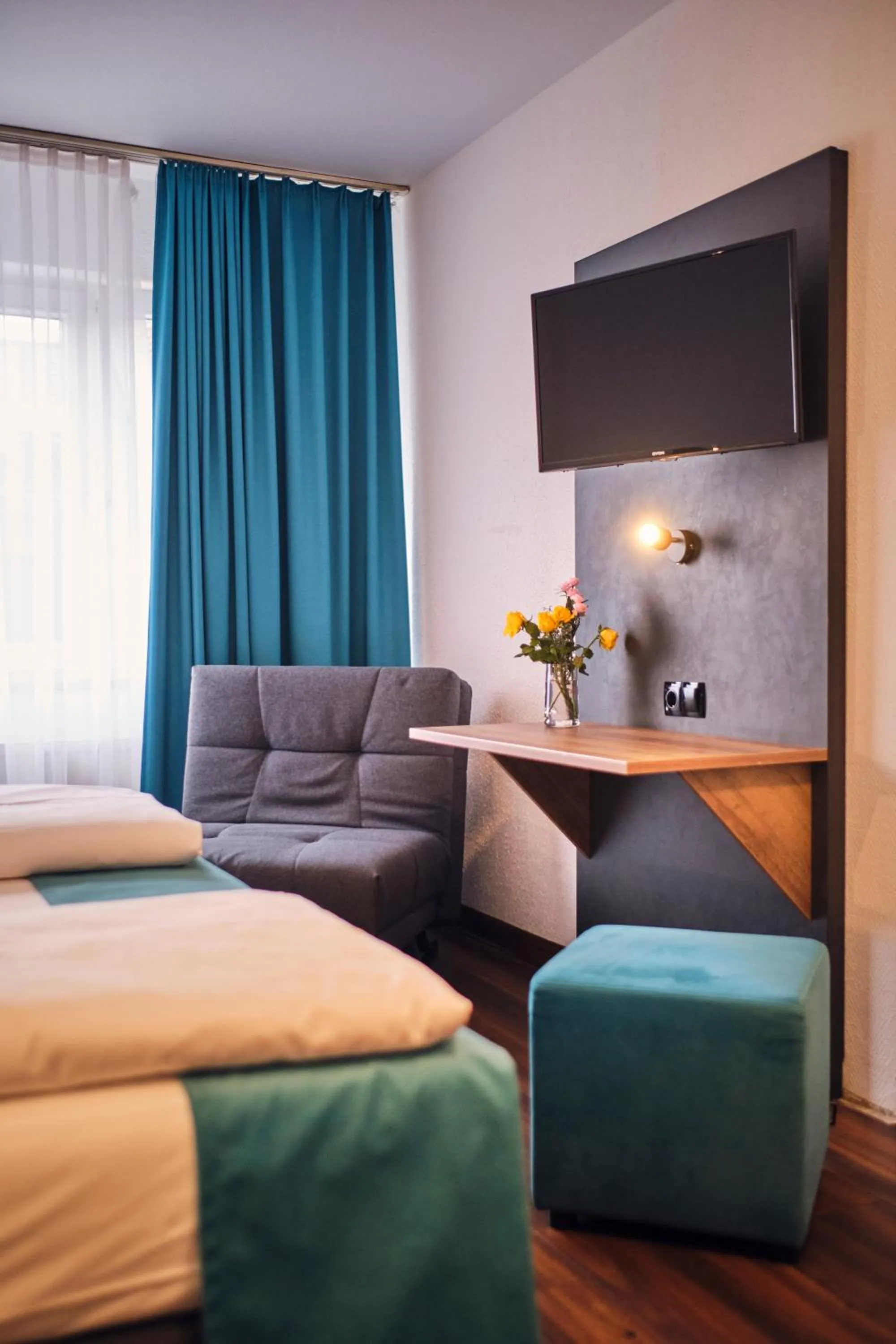 Bed in Hotel Hansa Stuttgart City