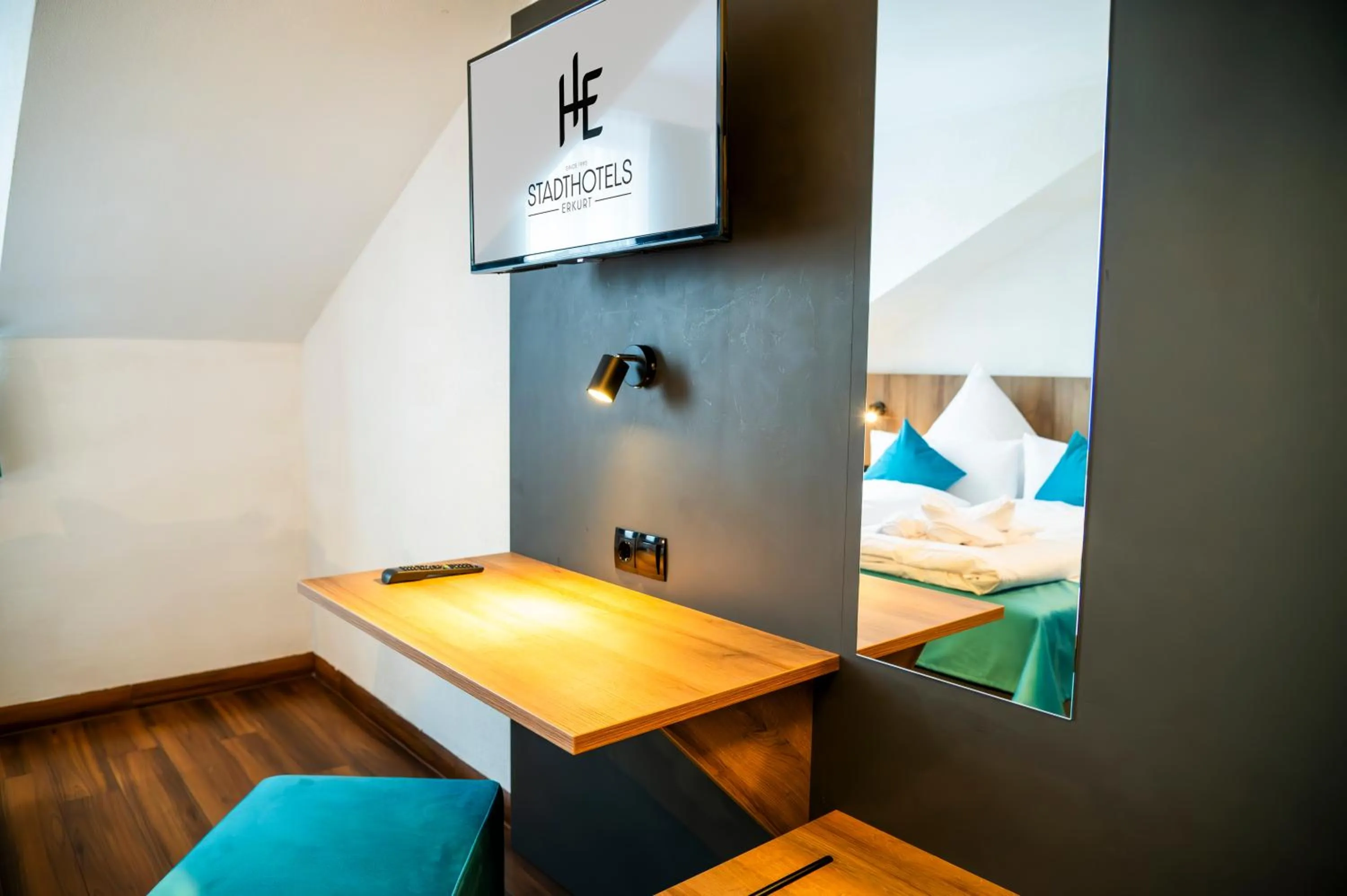 Bed in Hotel Hansa Stuttgart City