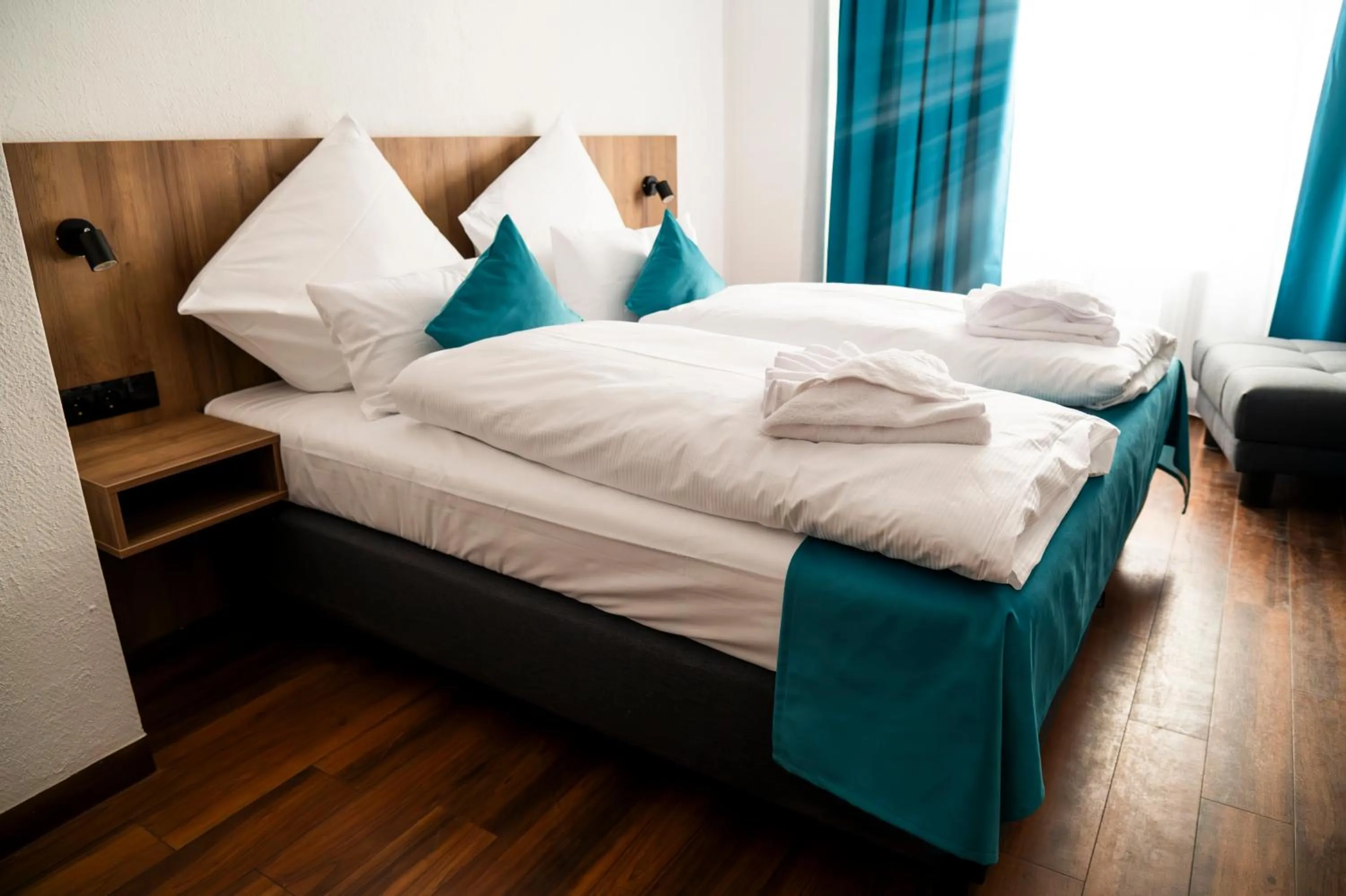 Bed in Hotel Hansa Stuttgart City