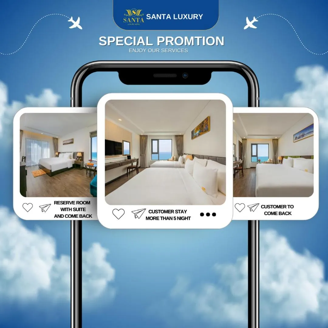 Bed in Santa Luxury Hotel