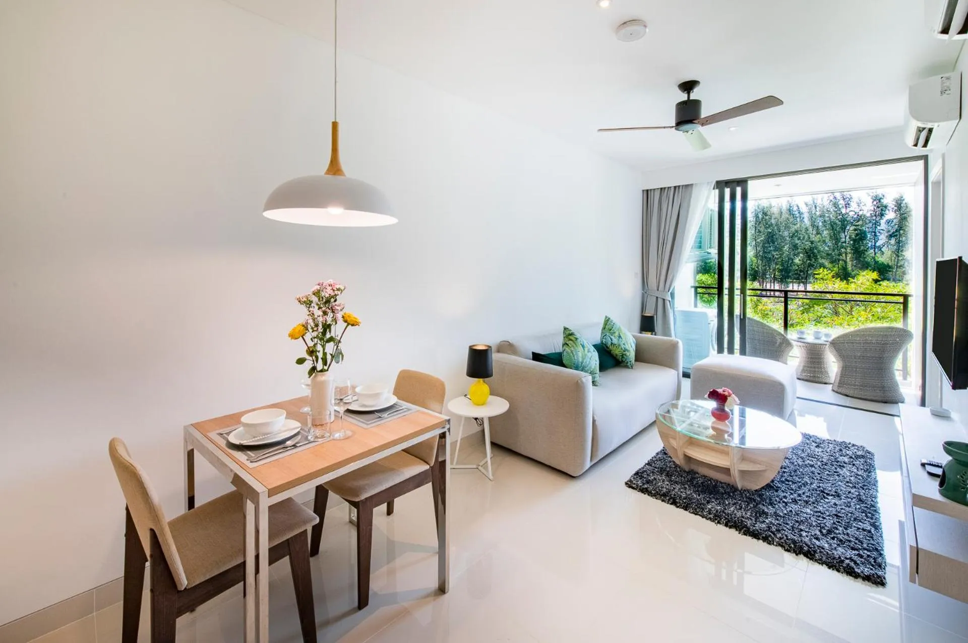 Living room in Cassia Residences by Laguna Phuket