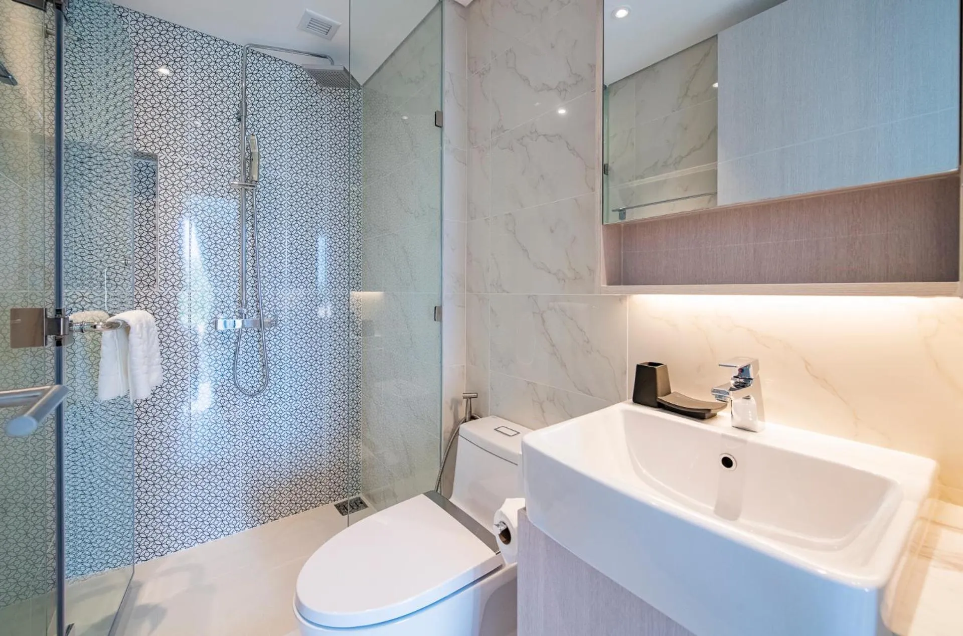 Shower in Cassia Residences by Laguna Phuket