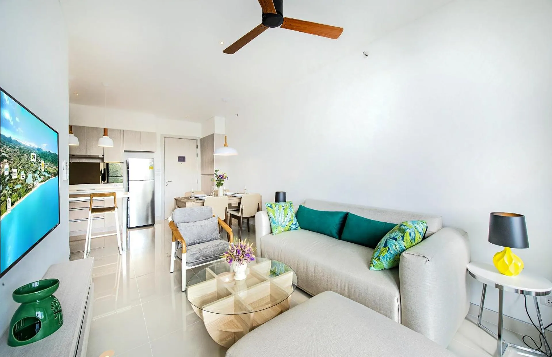 Living room in Cassia Residences by Laguna Phuket