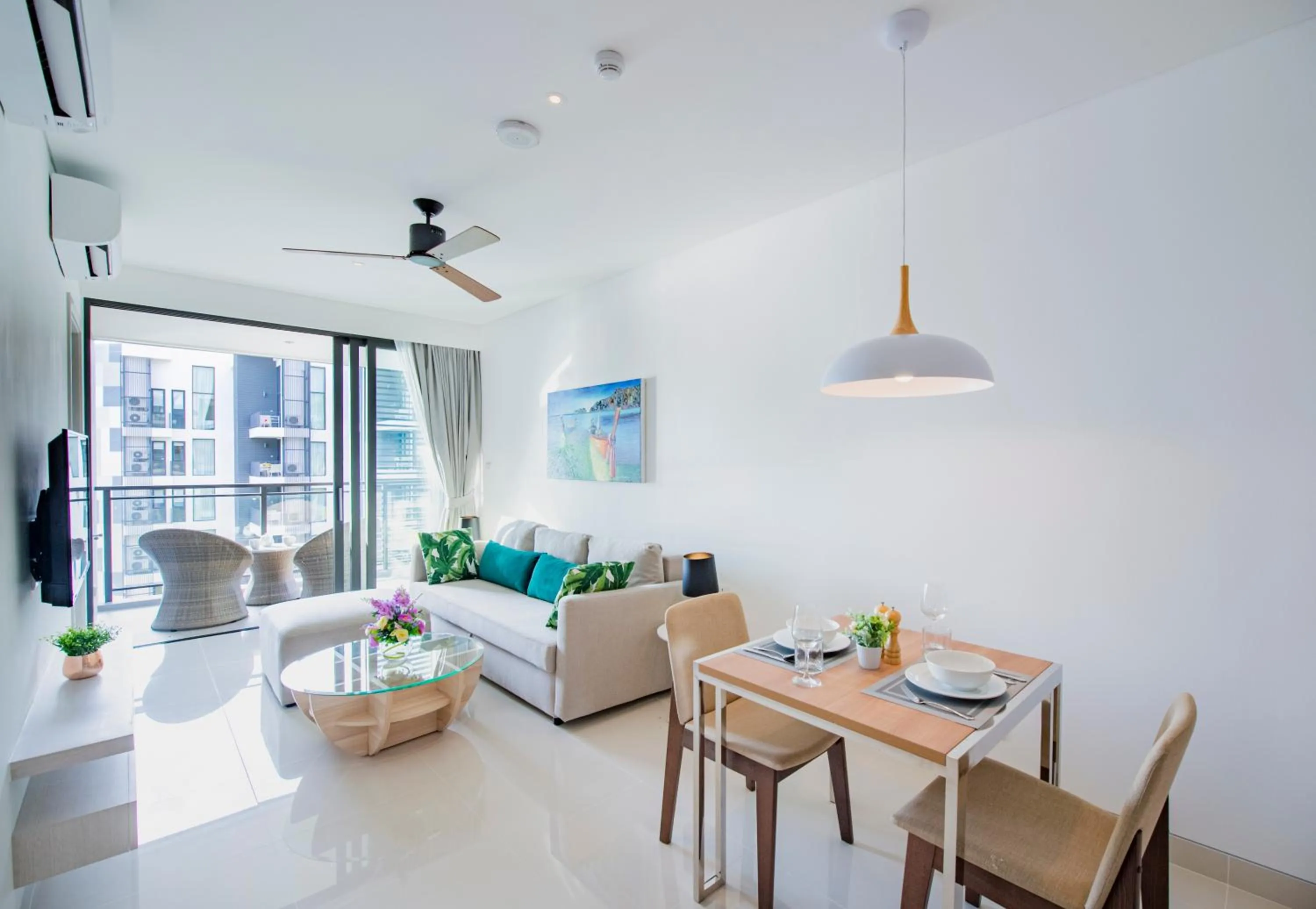 Living room in Cassia Residences by Laguna Phuket