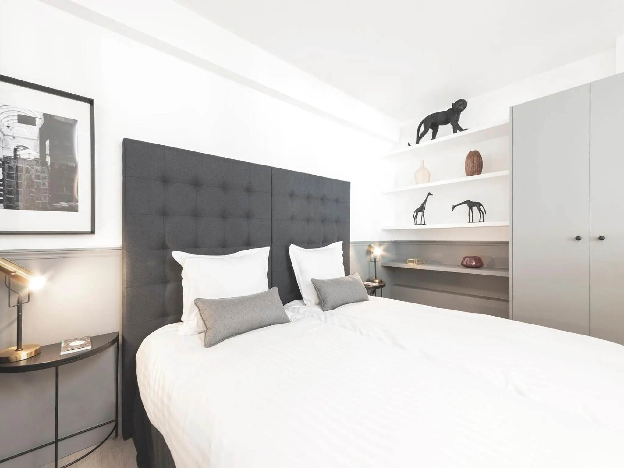 Bedroom, Bed in LivinParis - Luxury AC 3 Bedrooms Le Marais III