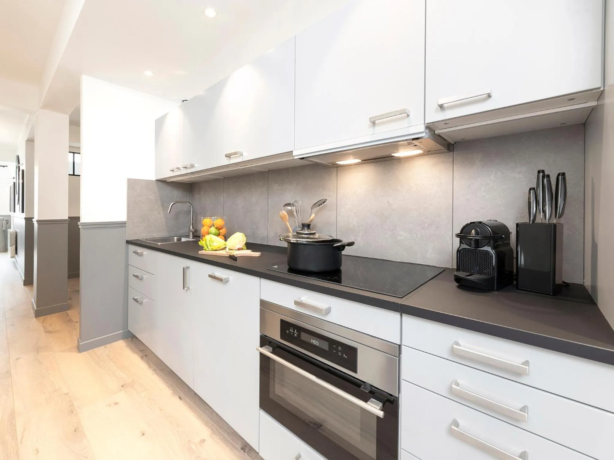 Kitchen or kitchenette in LivinParis - Luxury AC 3 Bedrooms Le Marais III