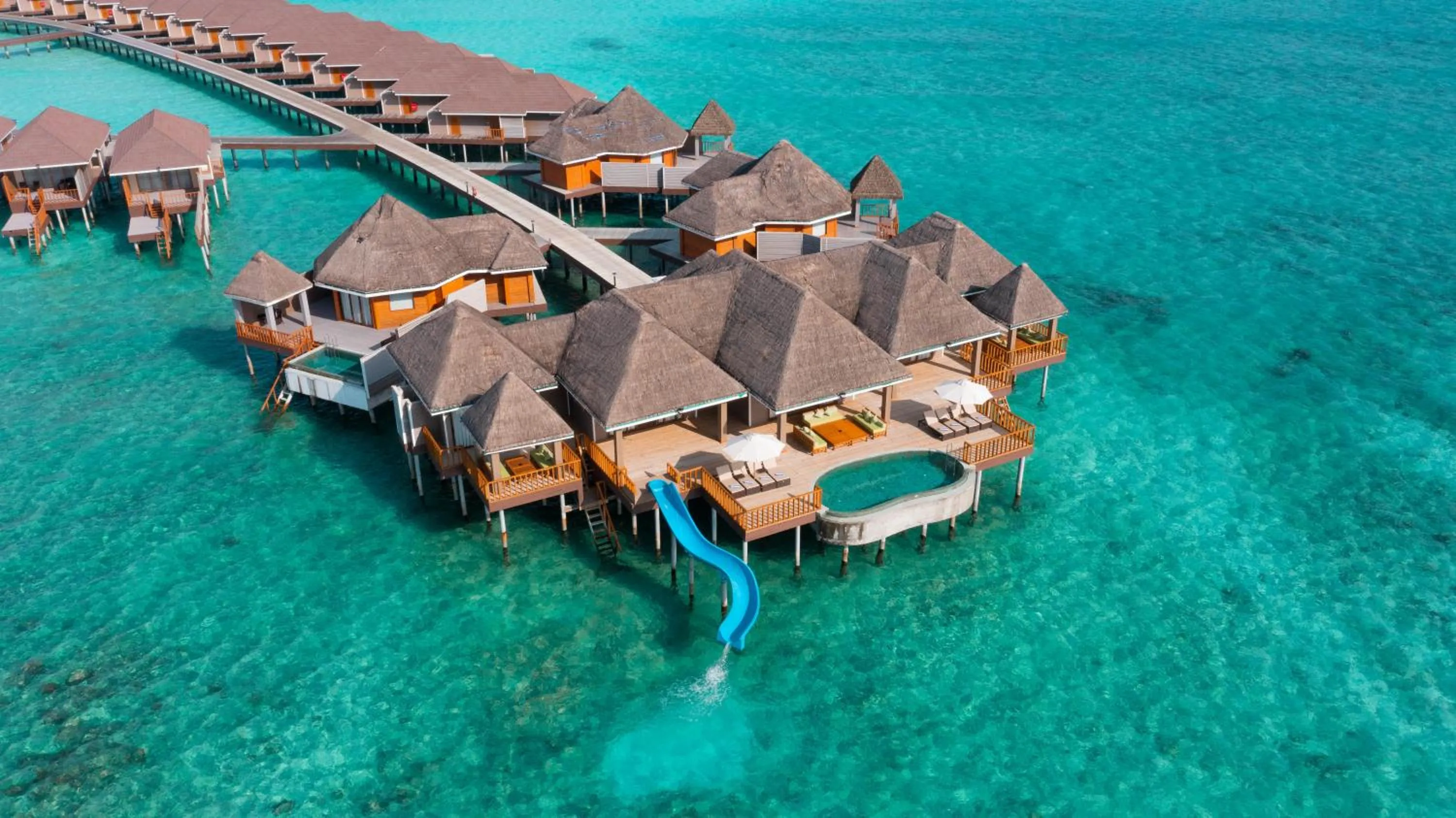 Pool view in Brennia Kottefaru Maldives