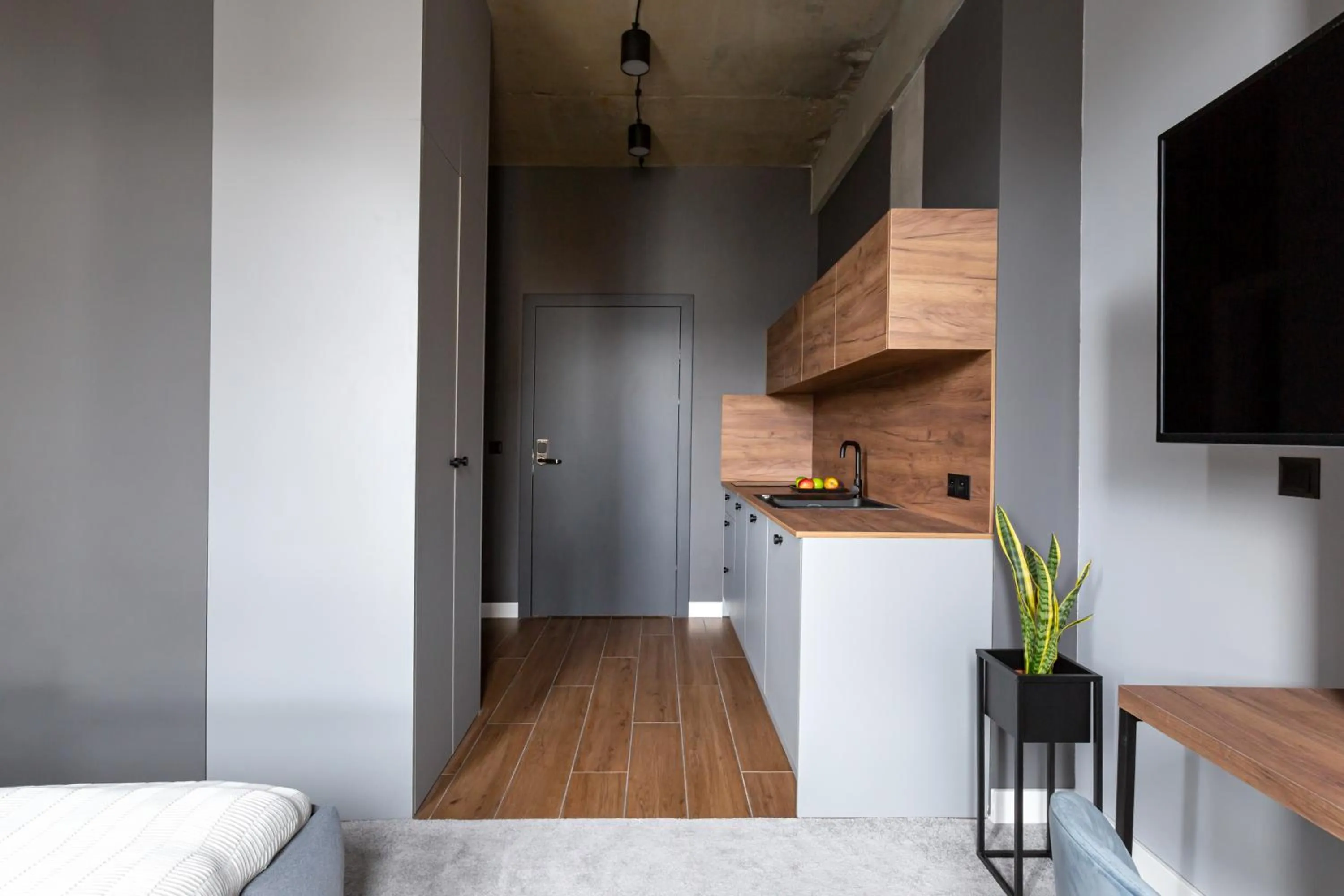 Kitchen or kitchenette in Homewell Boutique Apartments Stare Miasto