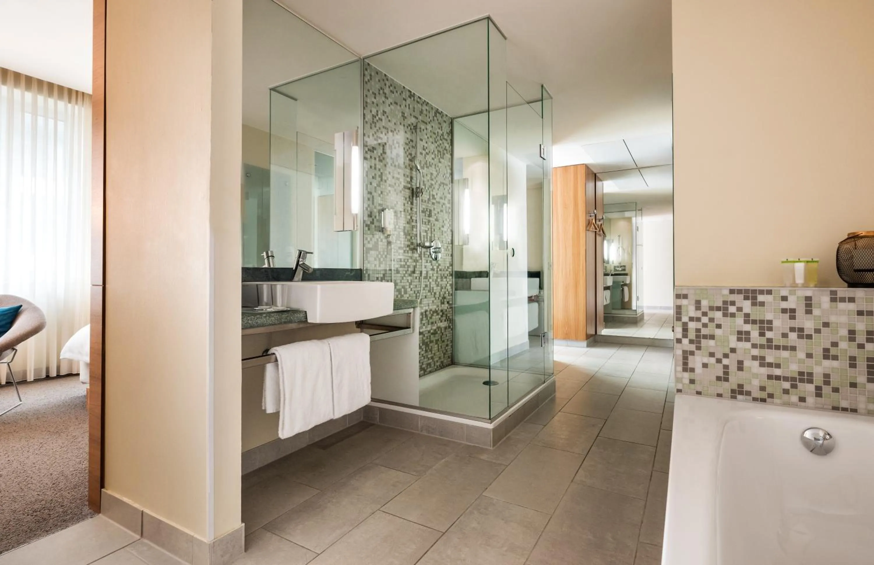 Shower in Lindner Hotel Berlin Ku'damm, part of JdV by Hyatt