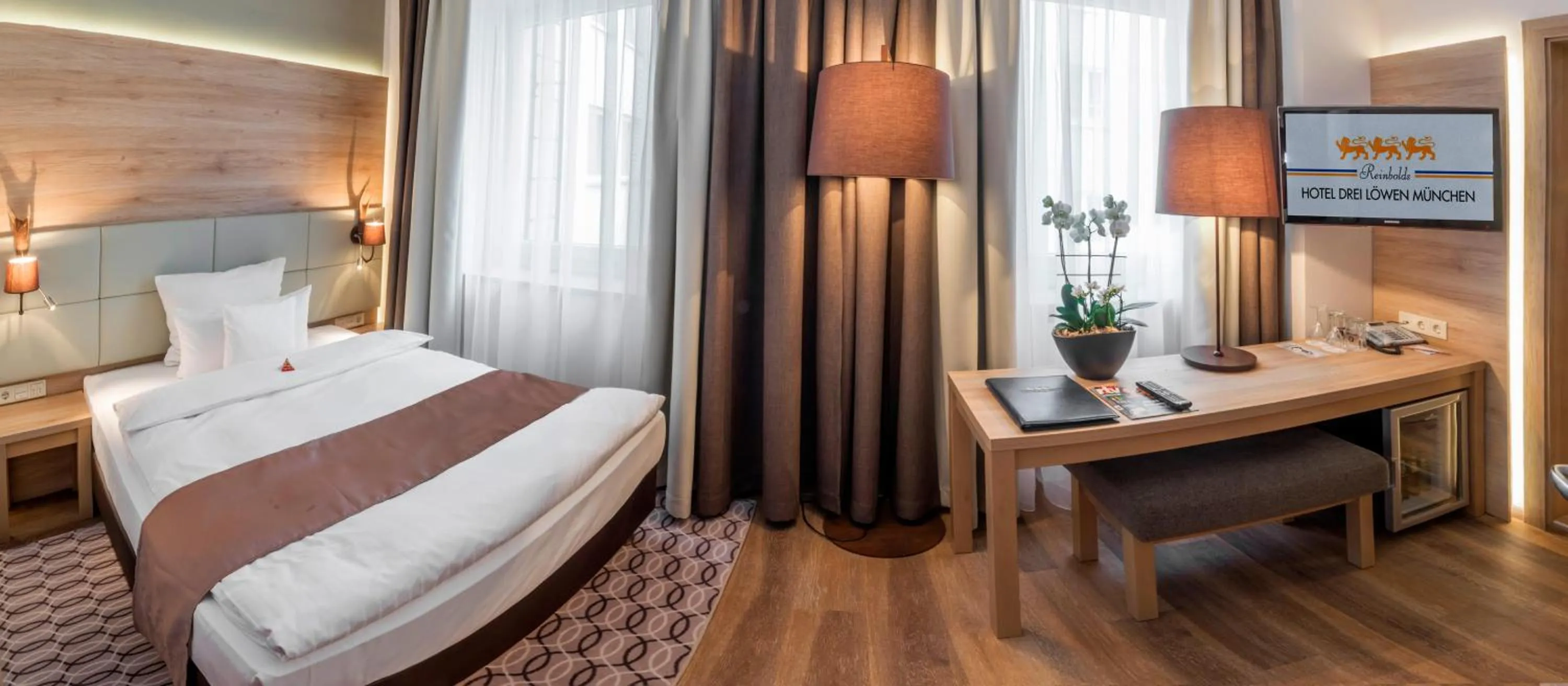 Photo of the whole room, Bed in Drei Loewen