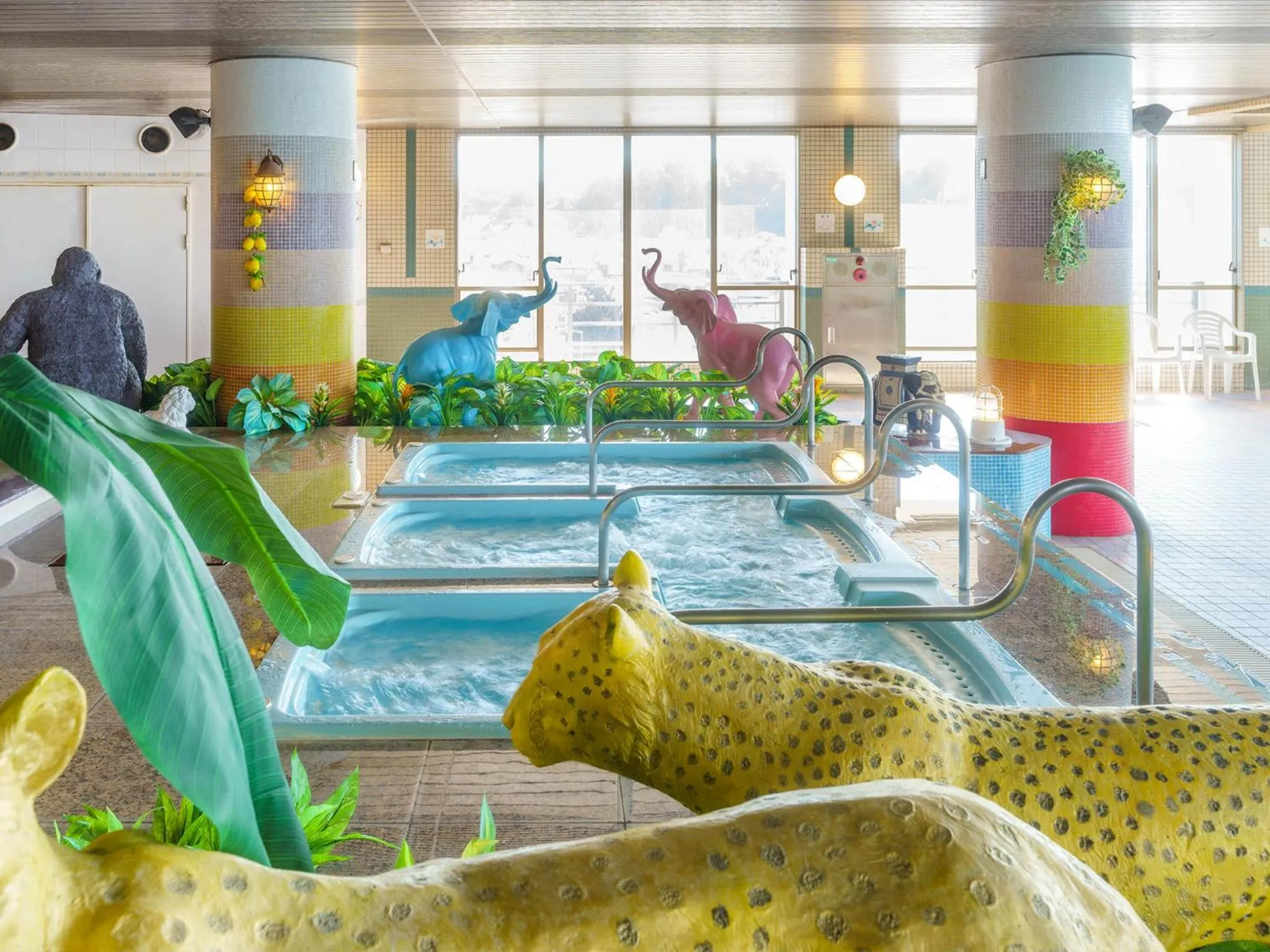 Pool view in Mikazuki Sea-Park Hotel Katsuura