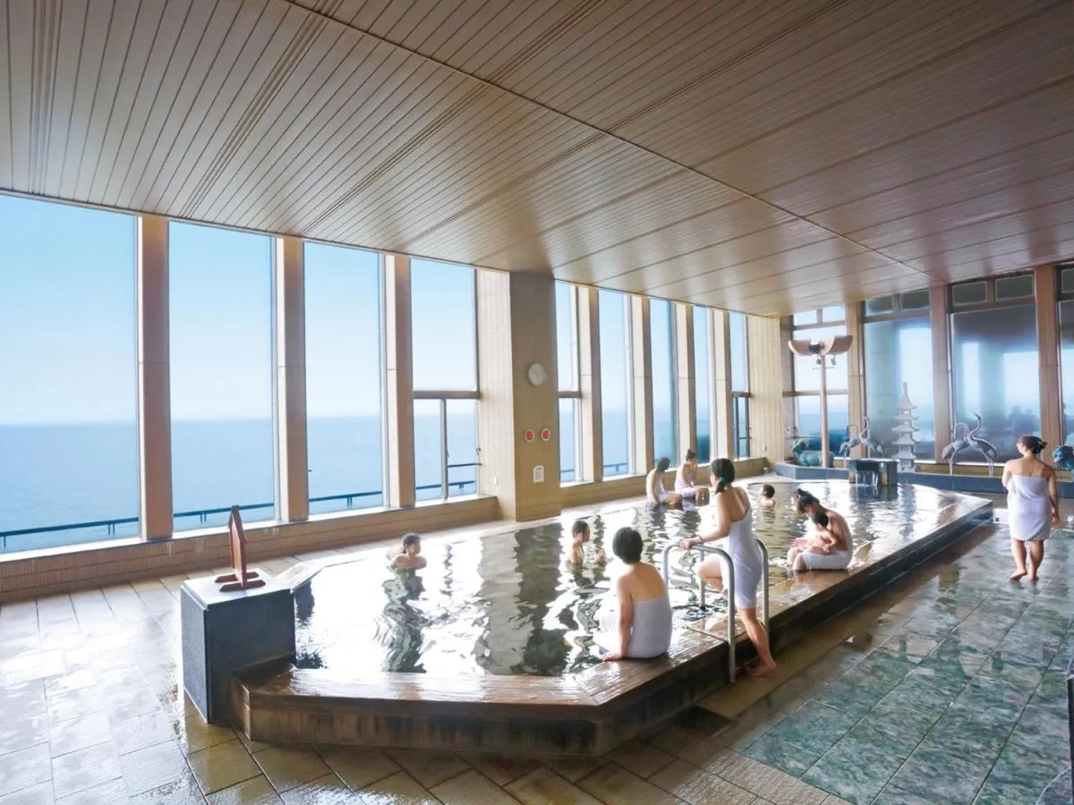 Hot Spring Bath in Ryugujo Spa Hotel Mikazuki Ryugutei