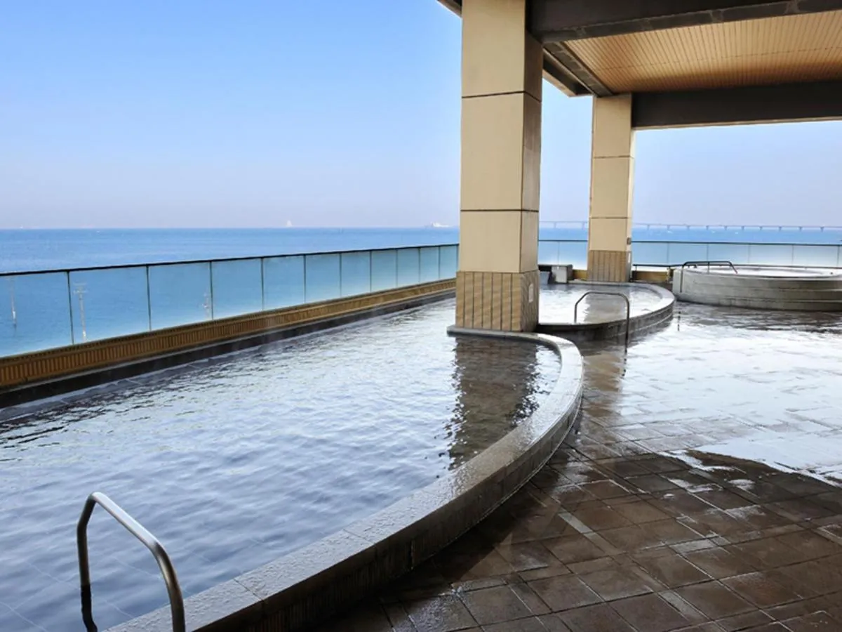 Hot Spring Bath in Ryugujo Spa Hotel Mikazuki Ryugutei