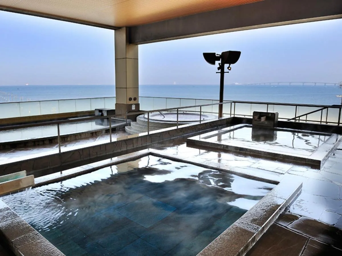 Hot Spring Bath in Ryugujo Spa Hotel Mikazuki Ryugutei