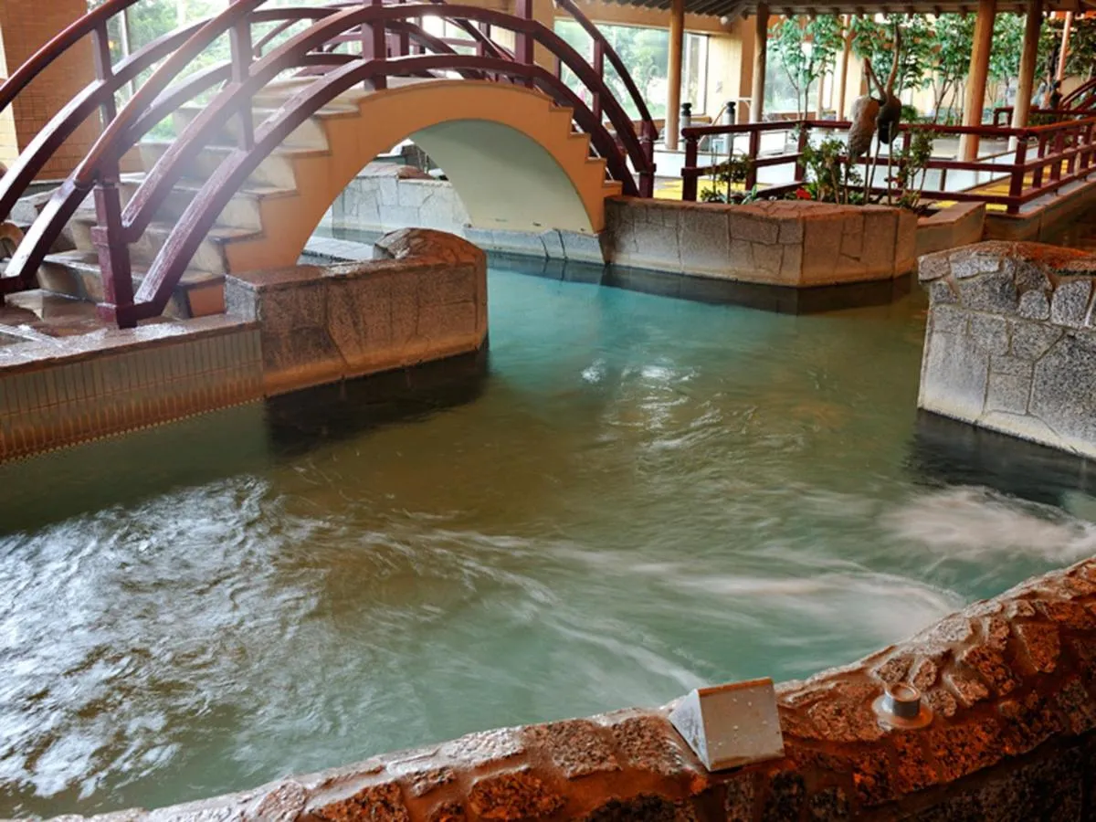 Hot Spring Bath in Ryugujo Spa Hotel Mikazuki Ryugutei