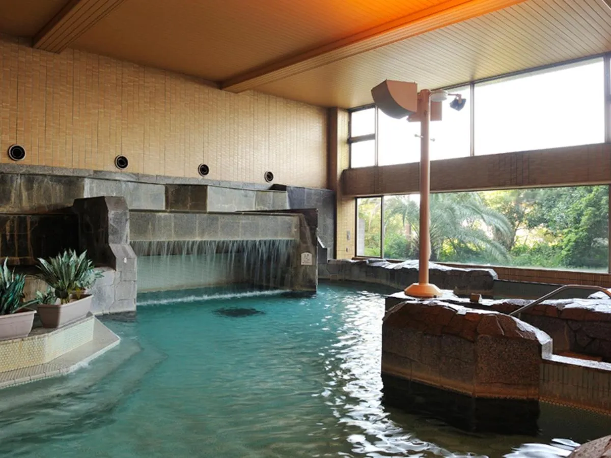 Hot Spring Bath in Ryugujo Spa Hotel Mikazuki Ryugutei