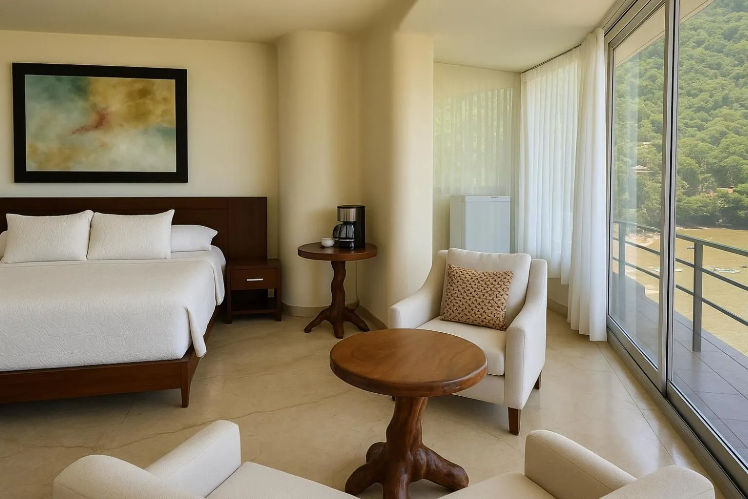 Bed in South Shore Villa Armonia Luxury Boutique