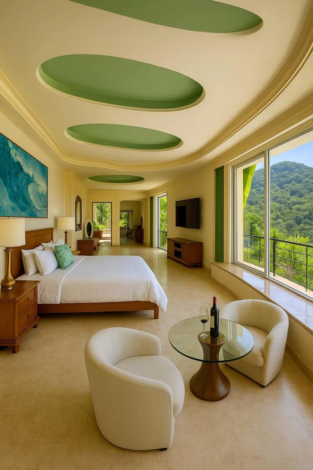 Bed in South Shore Villa Armonia Luxury Boutique