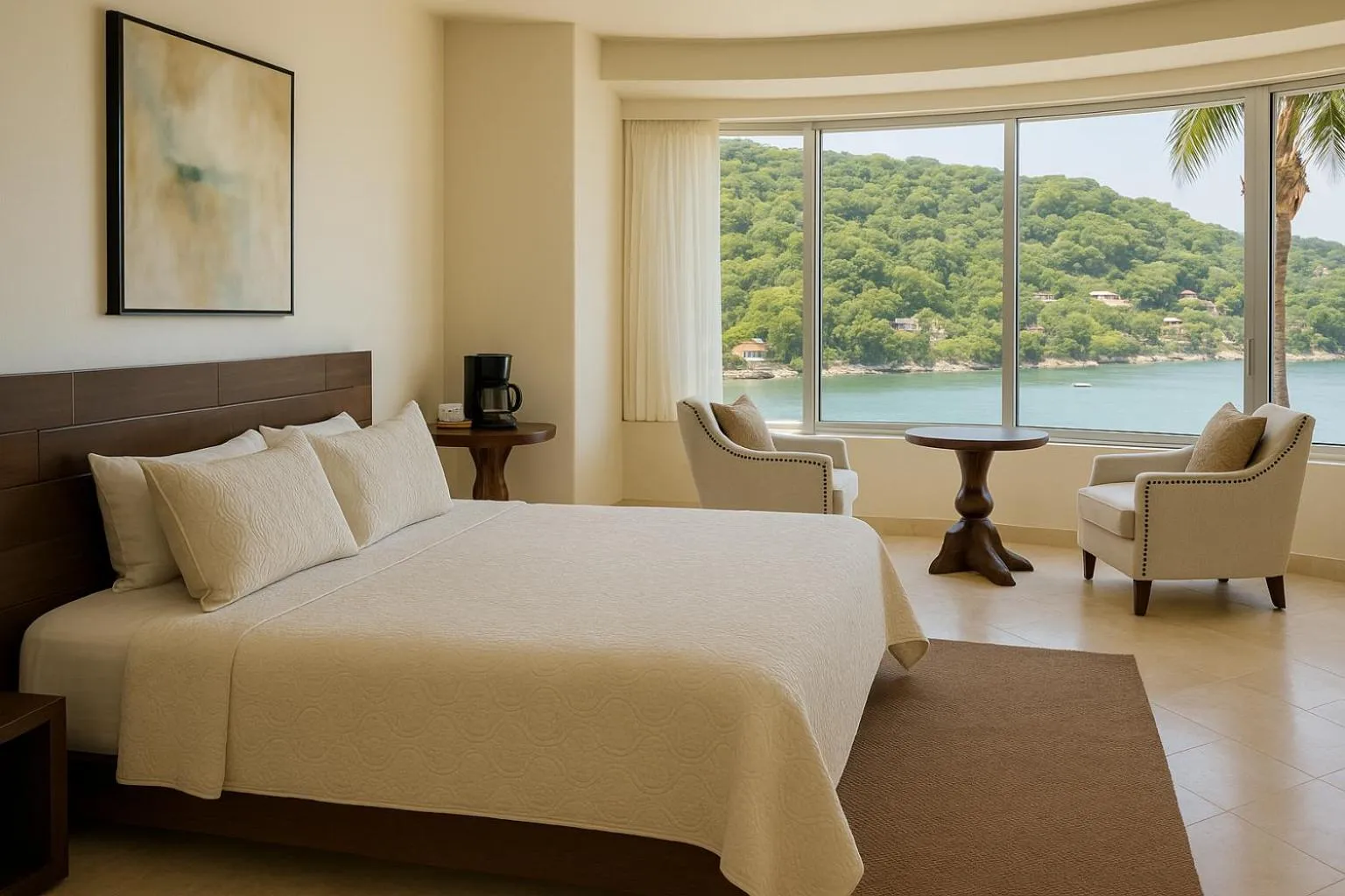 Bed in South Shore Villa Armonia Luxury Boutique