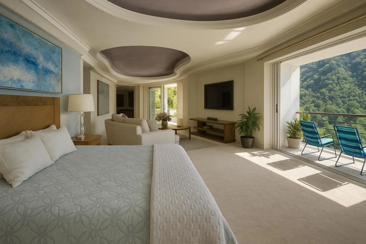 Bed in South Shore Villa Armonia Luxury Boutique