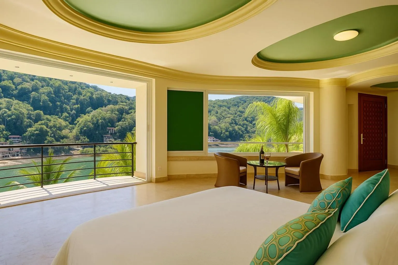 Bed in South Shore Villa Armonia Luxury Boutique