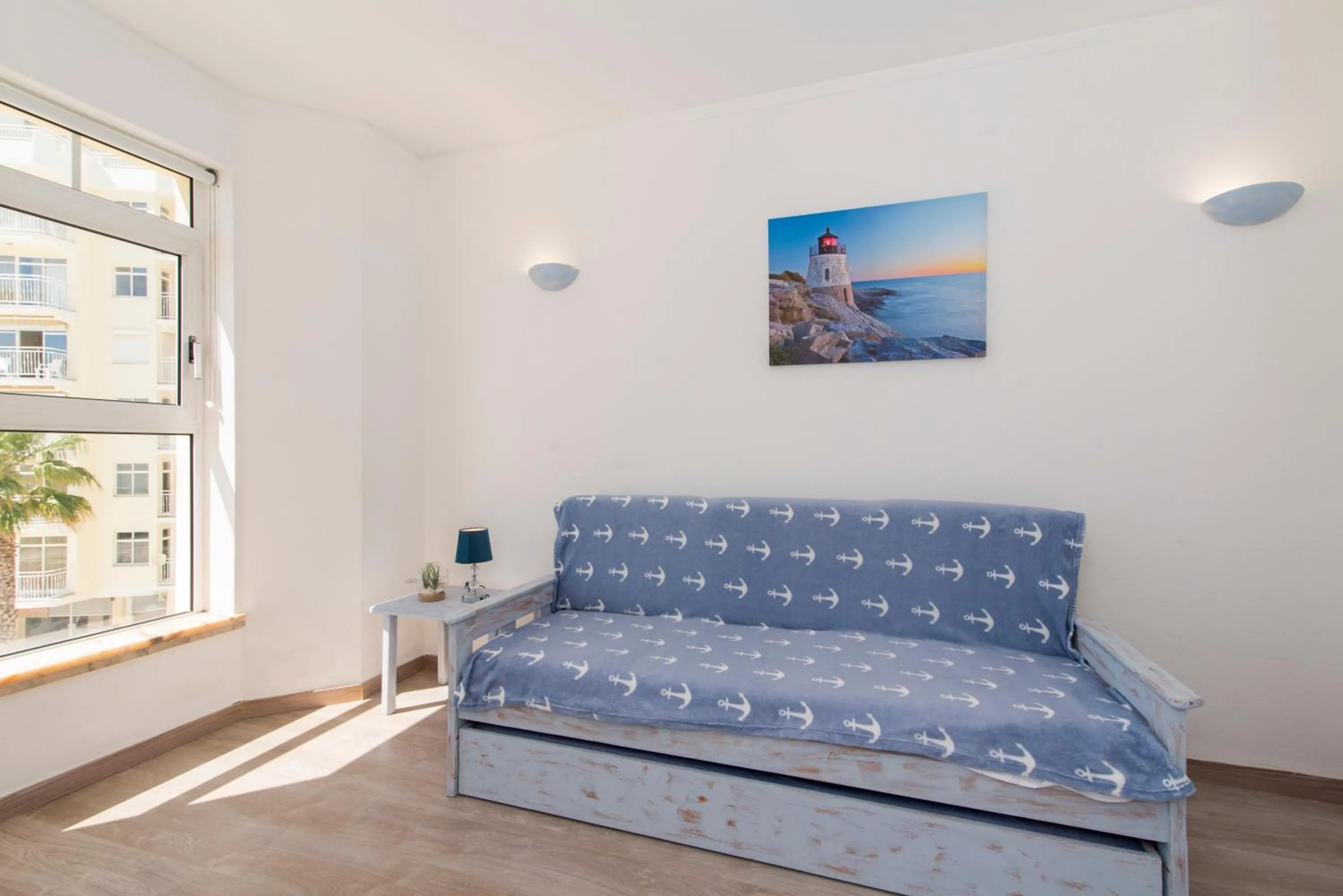 Seating area, Bed in Casa dos Peixes