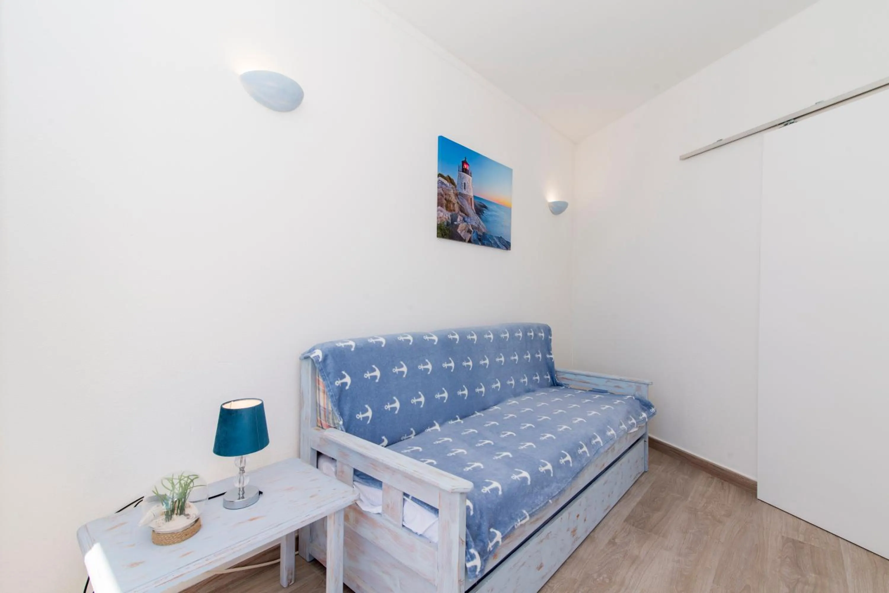 Seating area, Bed in Casa dos Peixes