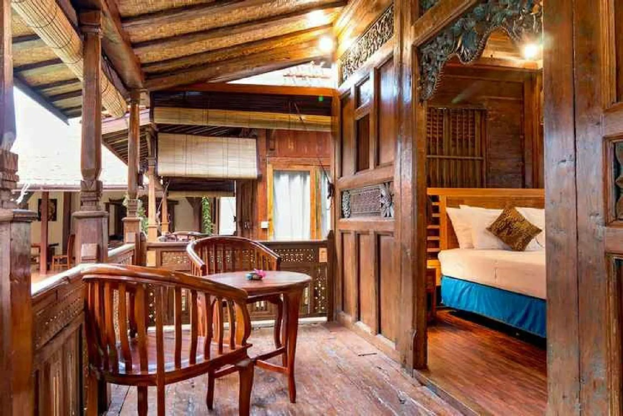 Balcony/Terrace, Bed in Hotel and Villa B52 Gili Air