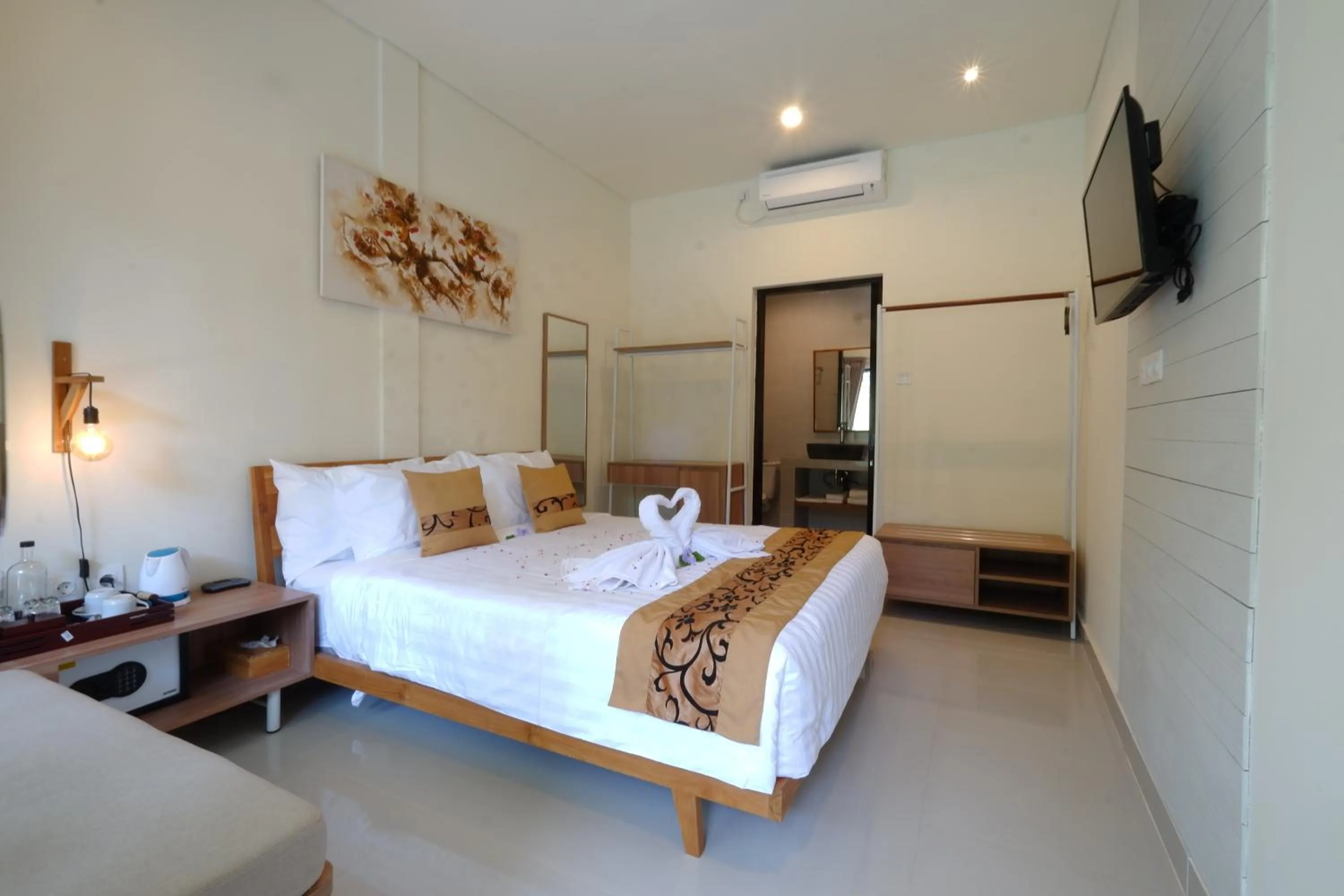 Bedroom, Bed in Hotel and Villa B52 Gili Air