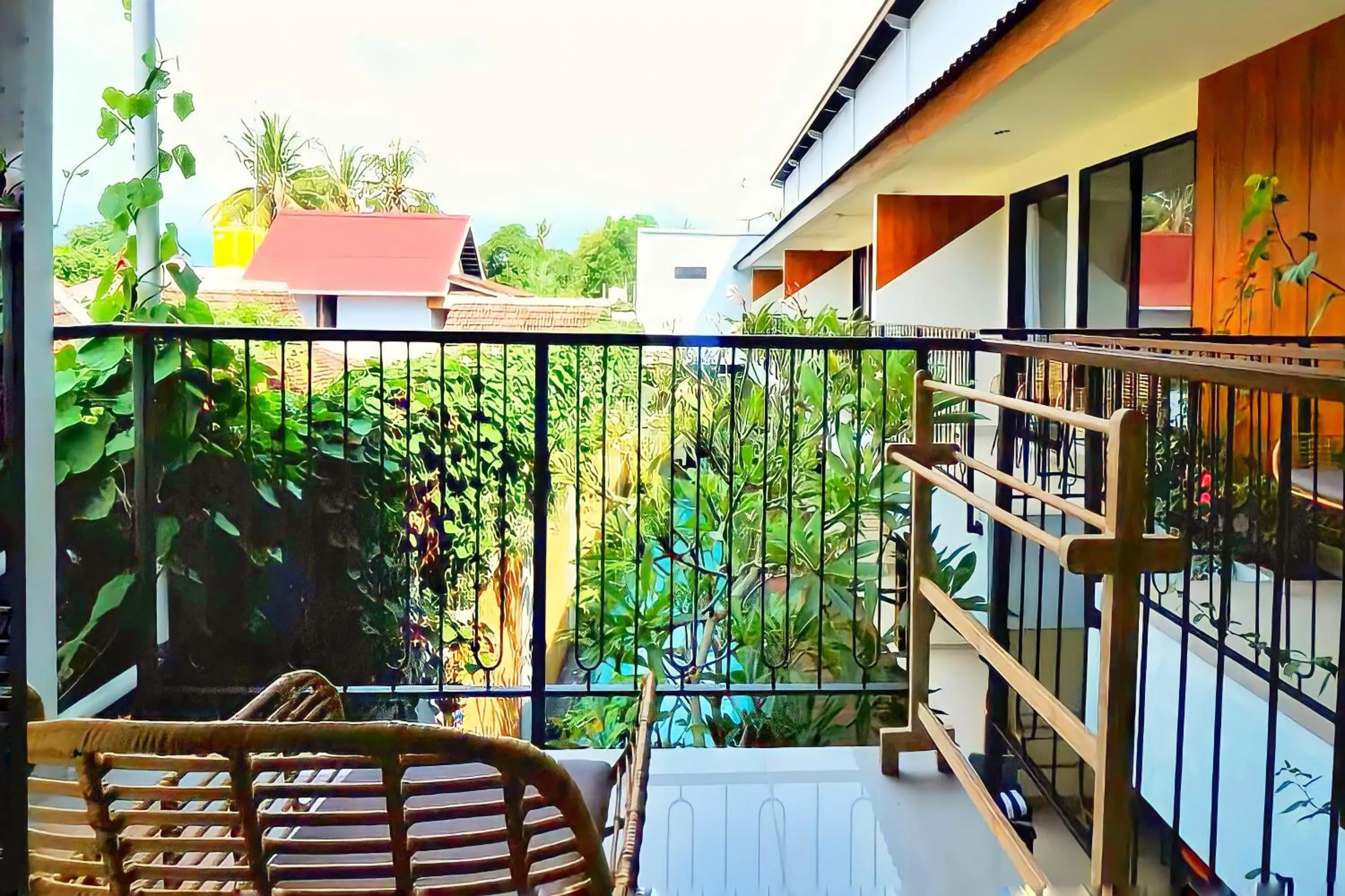 Balcony/Terrace in Hotel and Villa B52 Gili Air