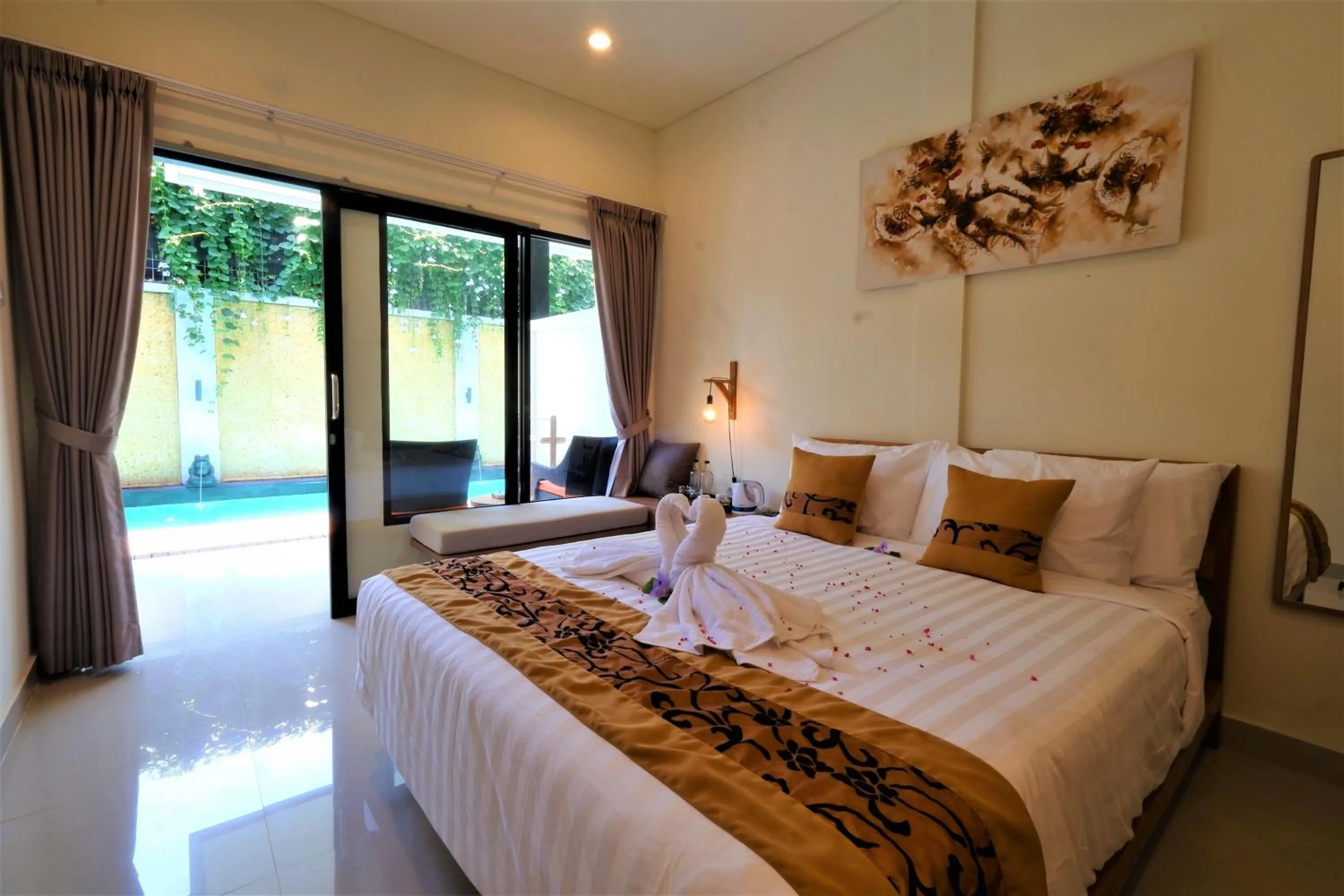 Bedroom, Bed in Hotel and Villa B52 Gili Air