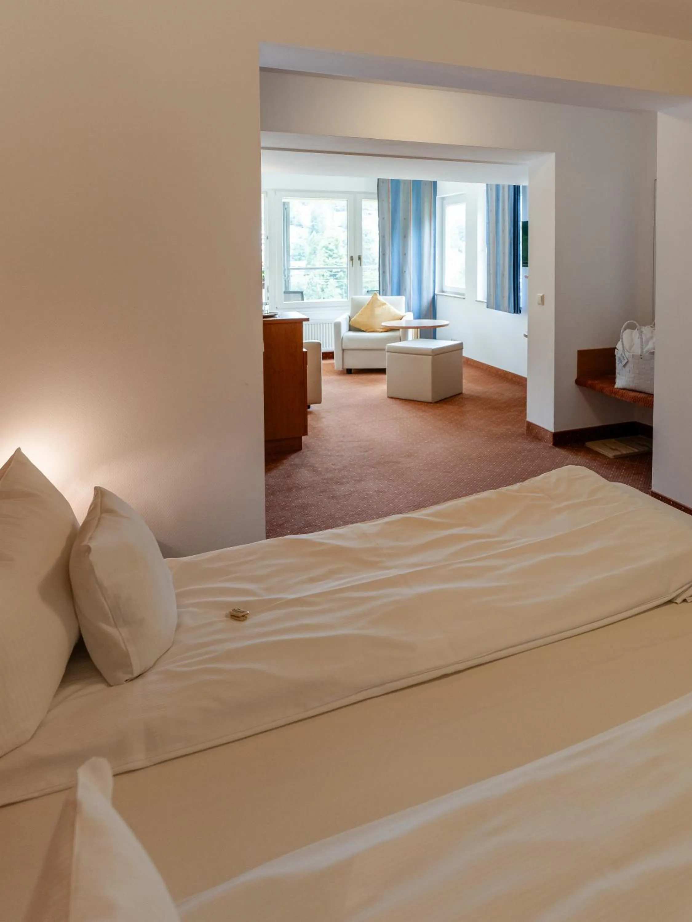 Photo of the whole room, Bed in Wellnesshotel Rothfuß mit Spa und 2 Schwimmbädern