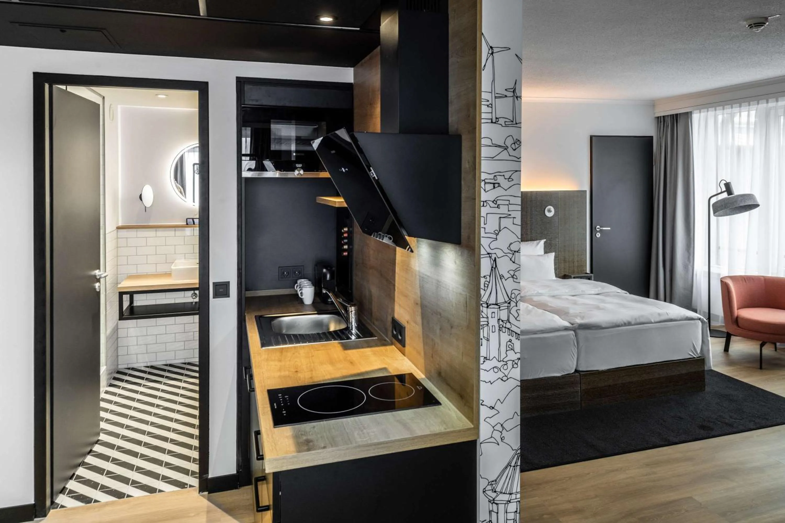 Bedroom, Bed in Pentahotel Rostock